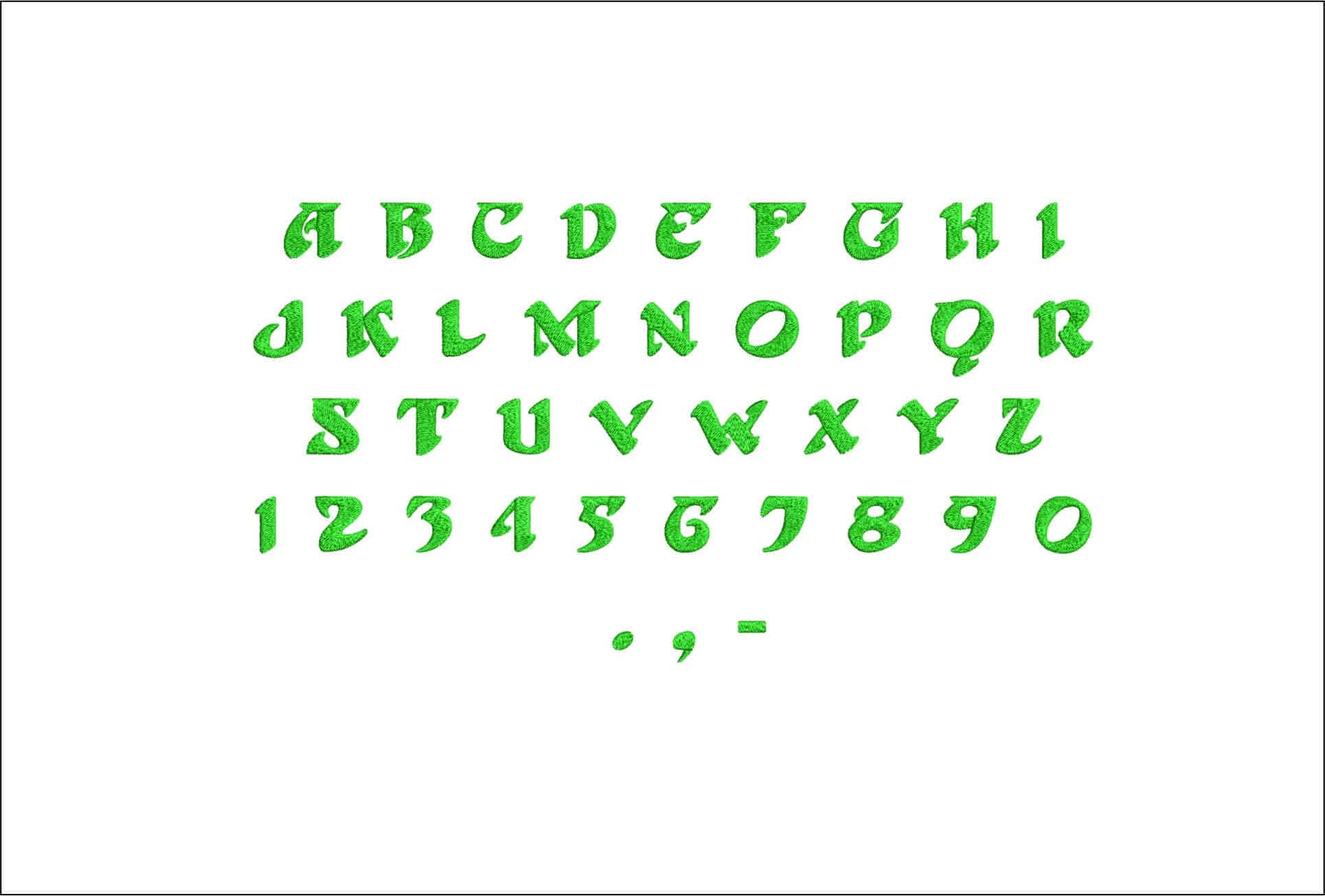 Philadelphia Eagles Embroidery Font Set - 1" 1.5" 2" 2.5" 3" and 4" - Machine Embroidery Alphabet Font - instant download — view 4