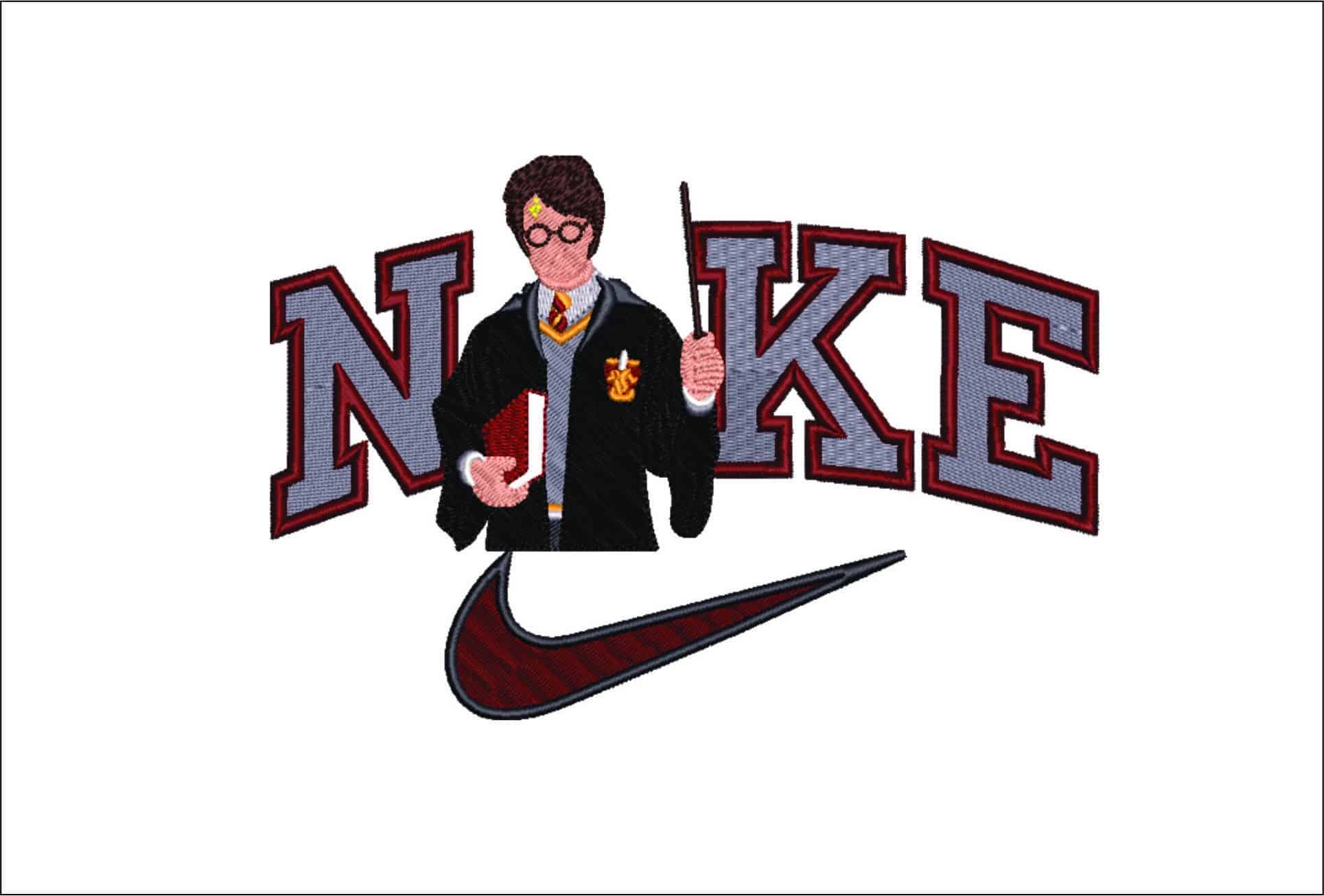 Nike Swoosh Harry Potter - Harry Potter embroidery design file - instant download