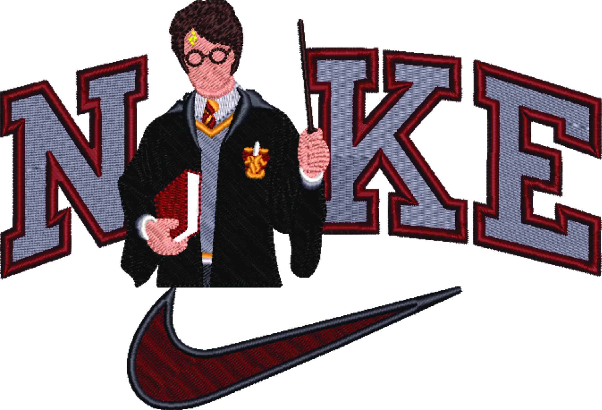 Nike Swoosh Harry Potter - Harry Potter embroidery design file - instant download — view 5