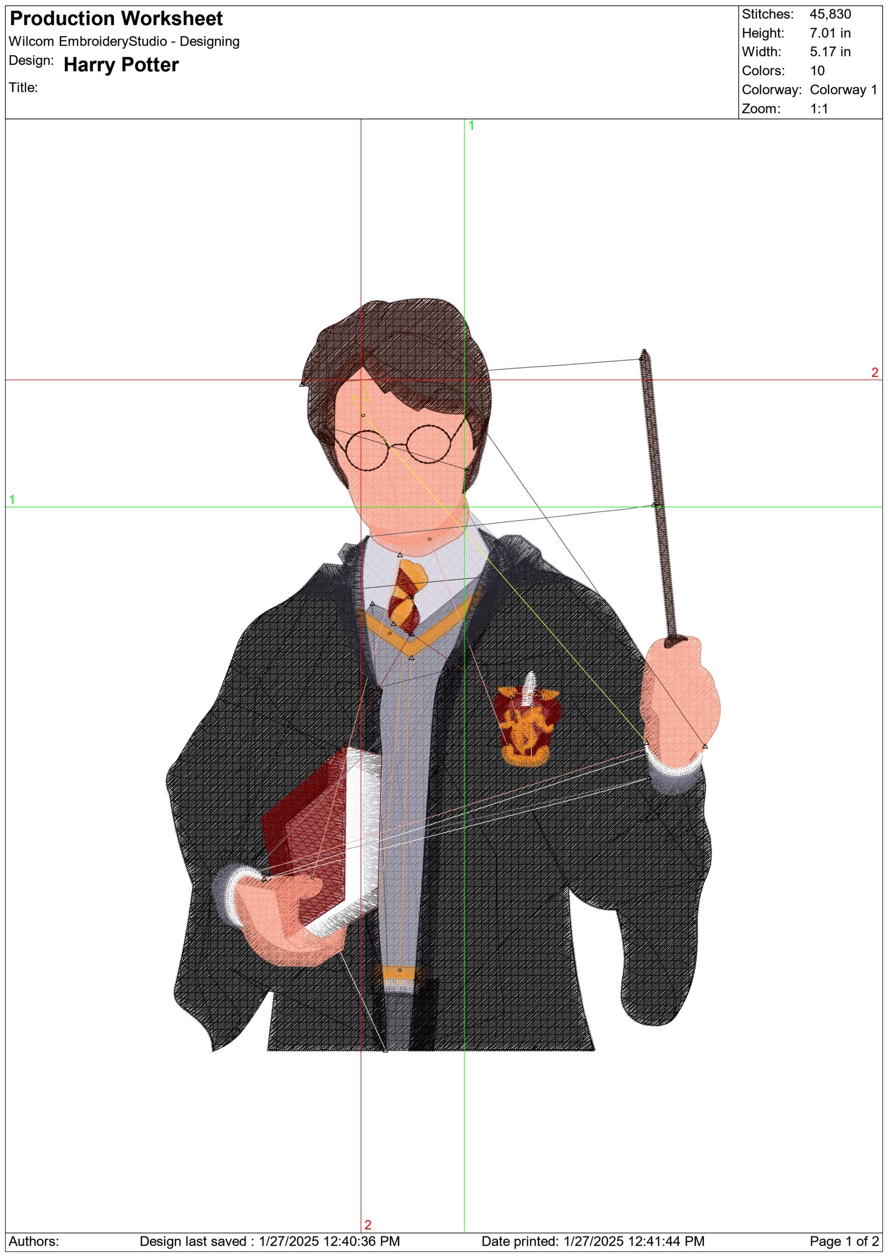 Harry Potter - Harry Potter embroidery design file - instant download — view 3