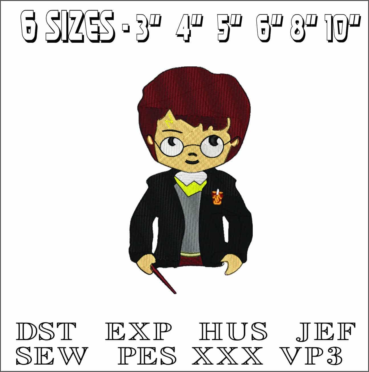 Young Harry Potter - Harry Potter embroidery design file - instant download — view 2