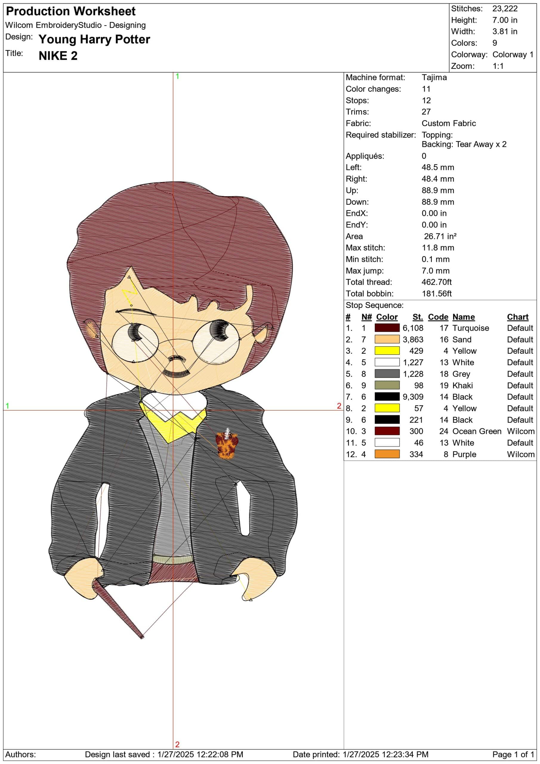 Young Harry Potter - Harry Potter embroidery design file - instant download — view 3