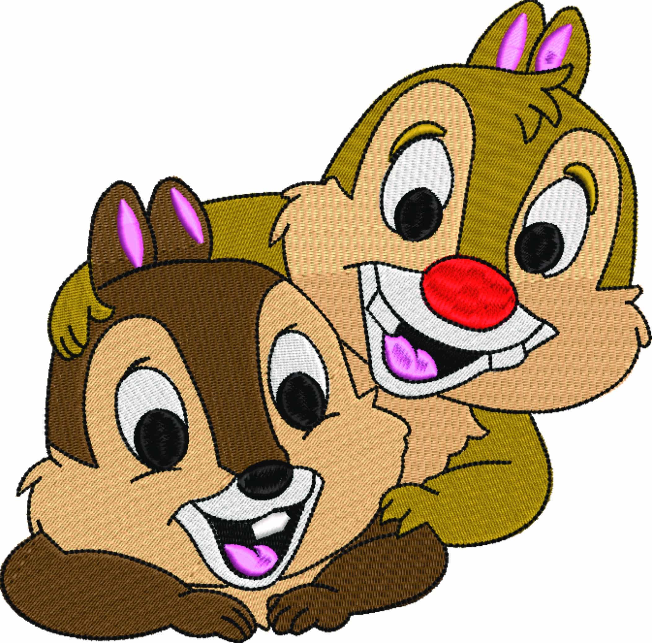 Disney Chipmunks - Chip n Dale - Cartoon embroidery design file - instant download — view 5