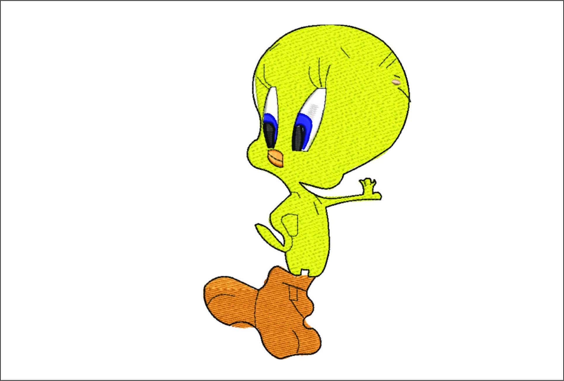 Tweety Pie- Nike Looney Tunes embroidery design file - instant download