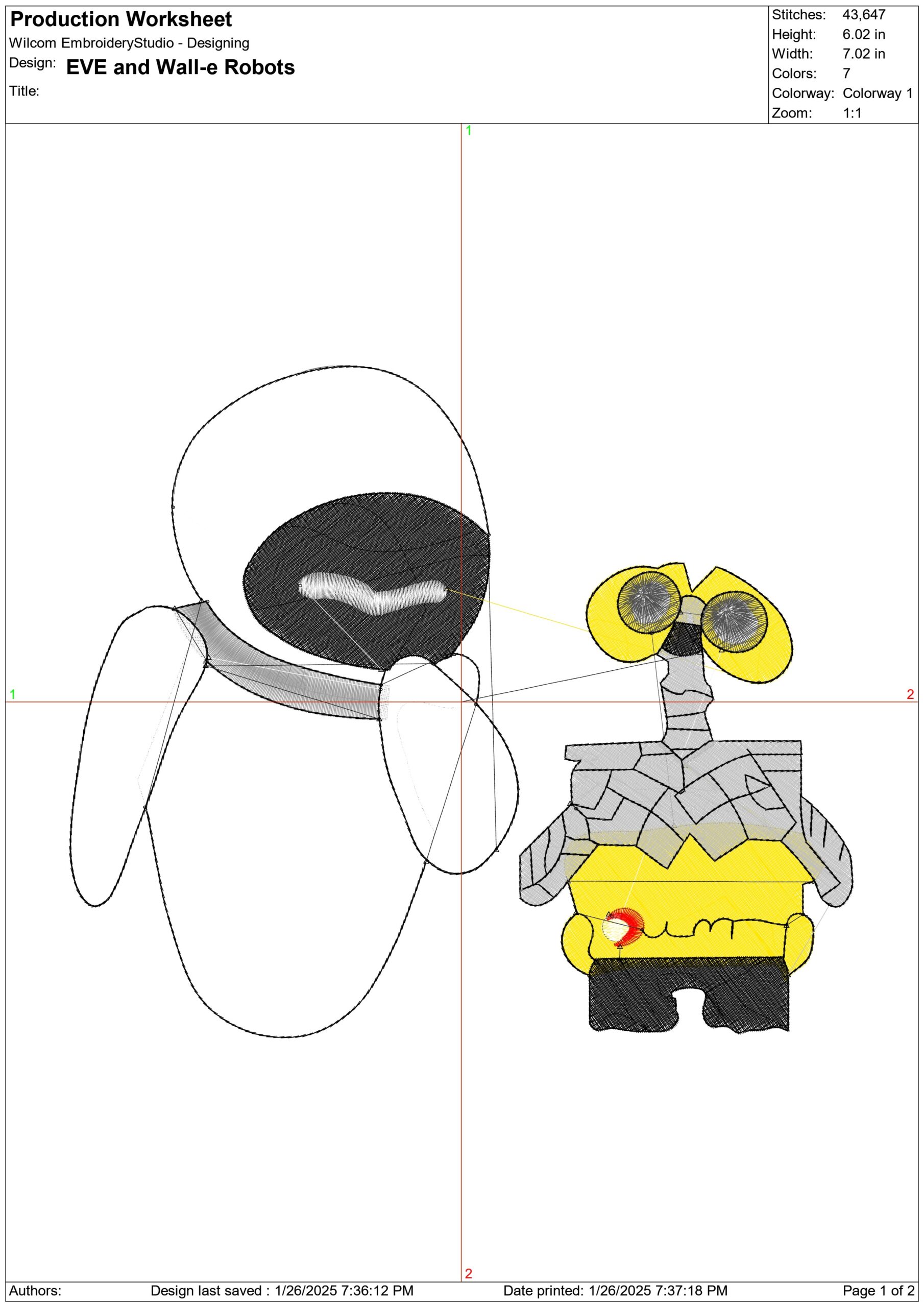 Wall E Robot - Wall-E - Nike Cartoon embroidery design file - instant download — view 3