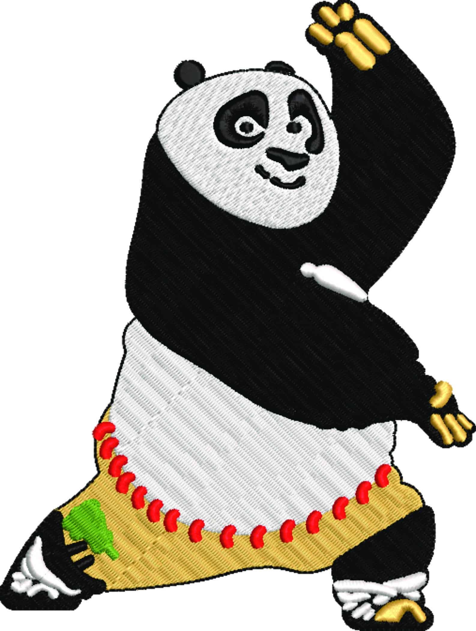 Kung fu Panda Pose - Nike Disney Cartoon embroidery design file - instant download — view 5