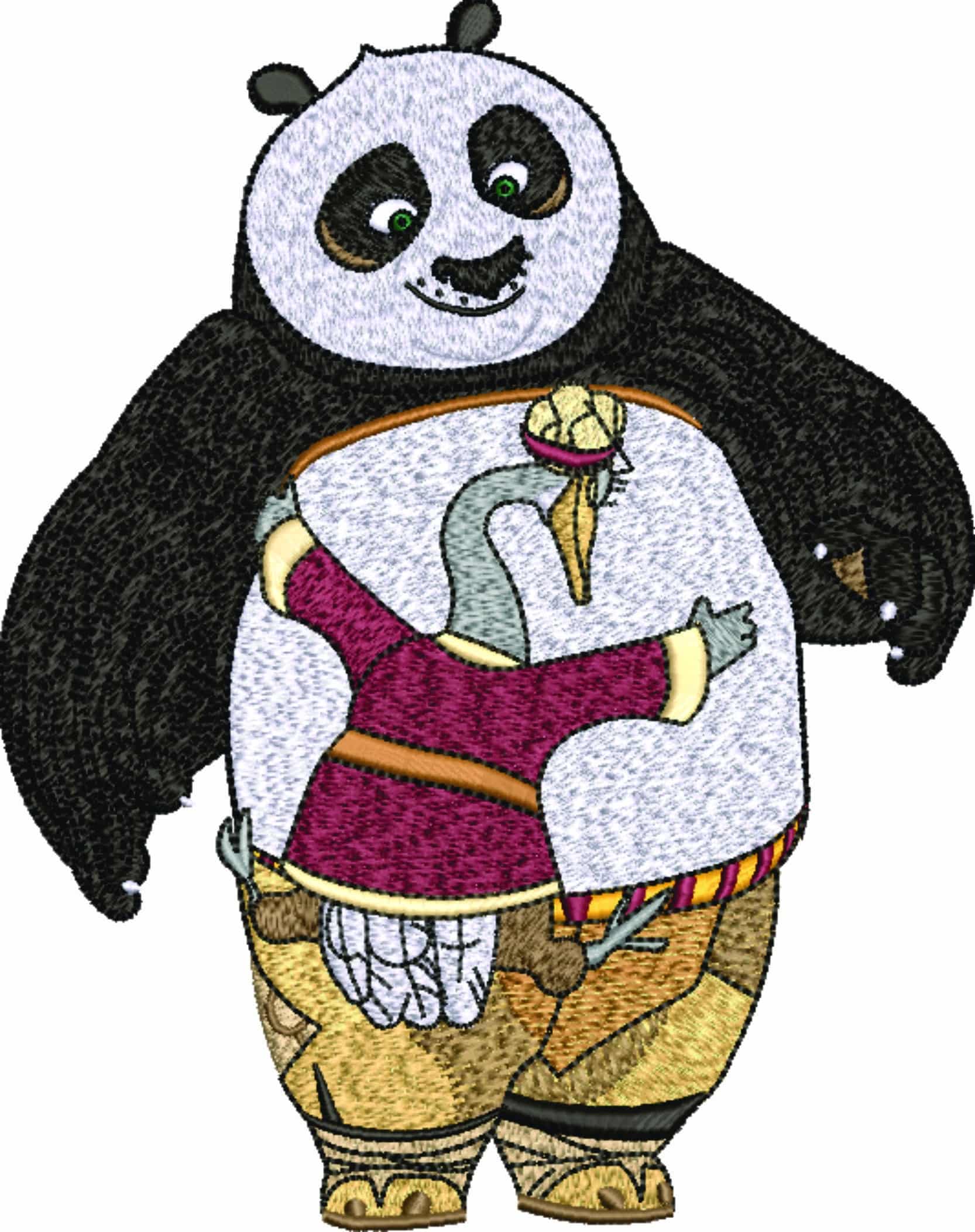 Kung fu Panda Mr Ping Hug - Nike Disney Cartoon embroidery design file - instant download — view 5