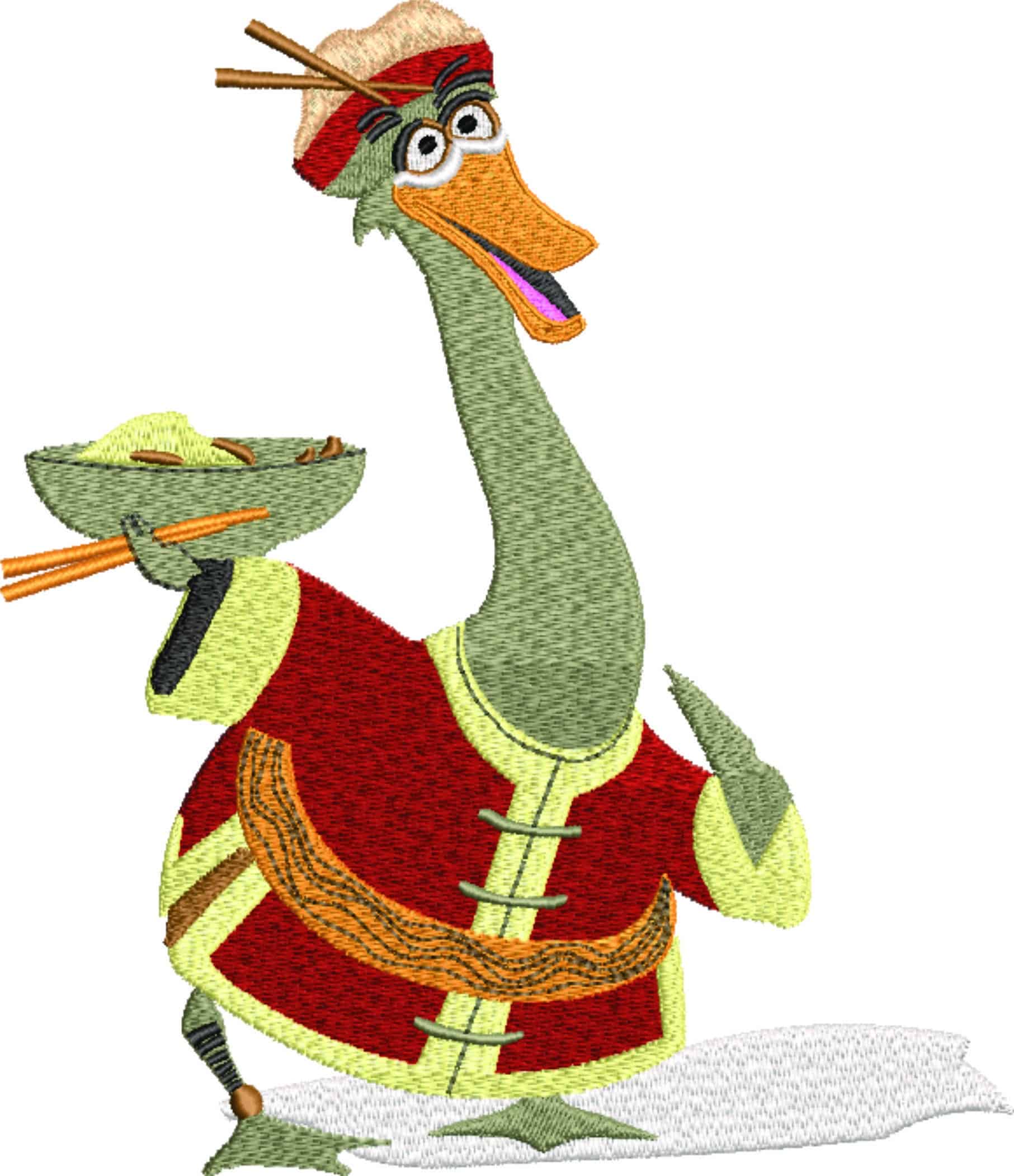 Mr Ping - Kung Fu Panda Father - Nike Disney Cartoon embroidery design file - instant download — view 5