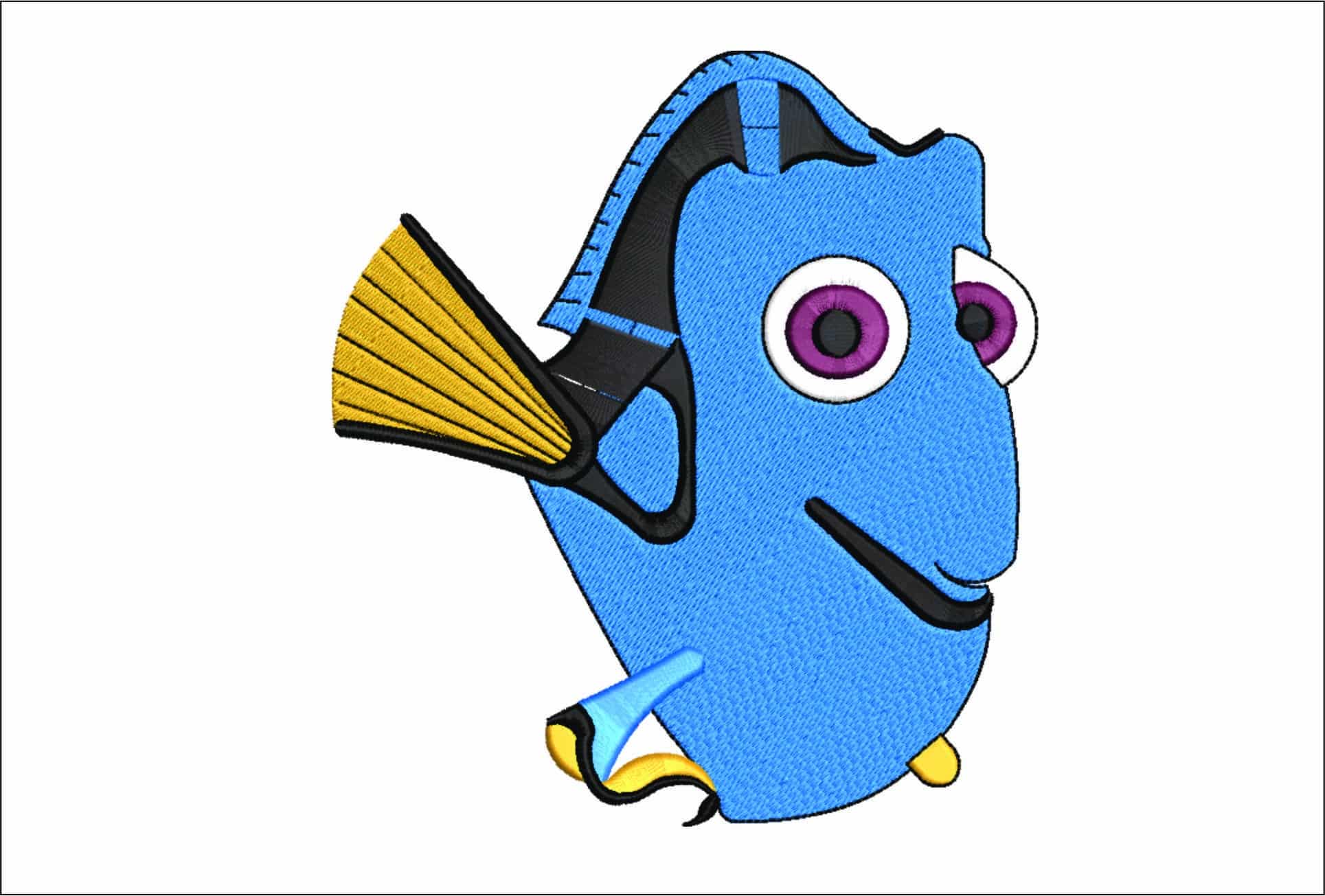 Dory - Finding Nemo - Nike Disney Cartoon embroidery design file - instant download