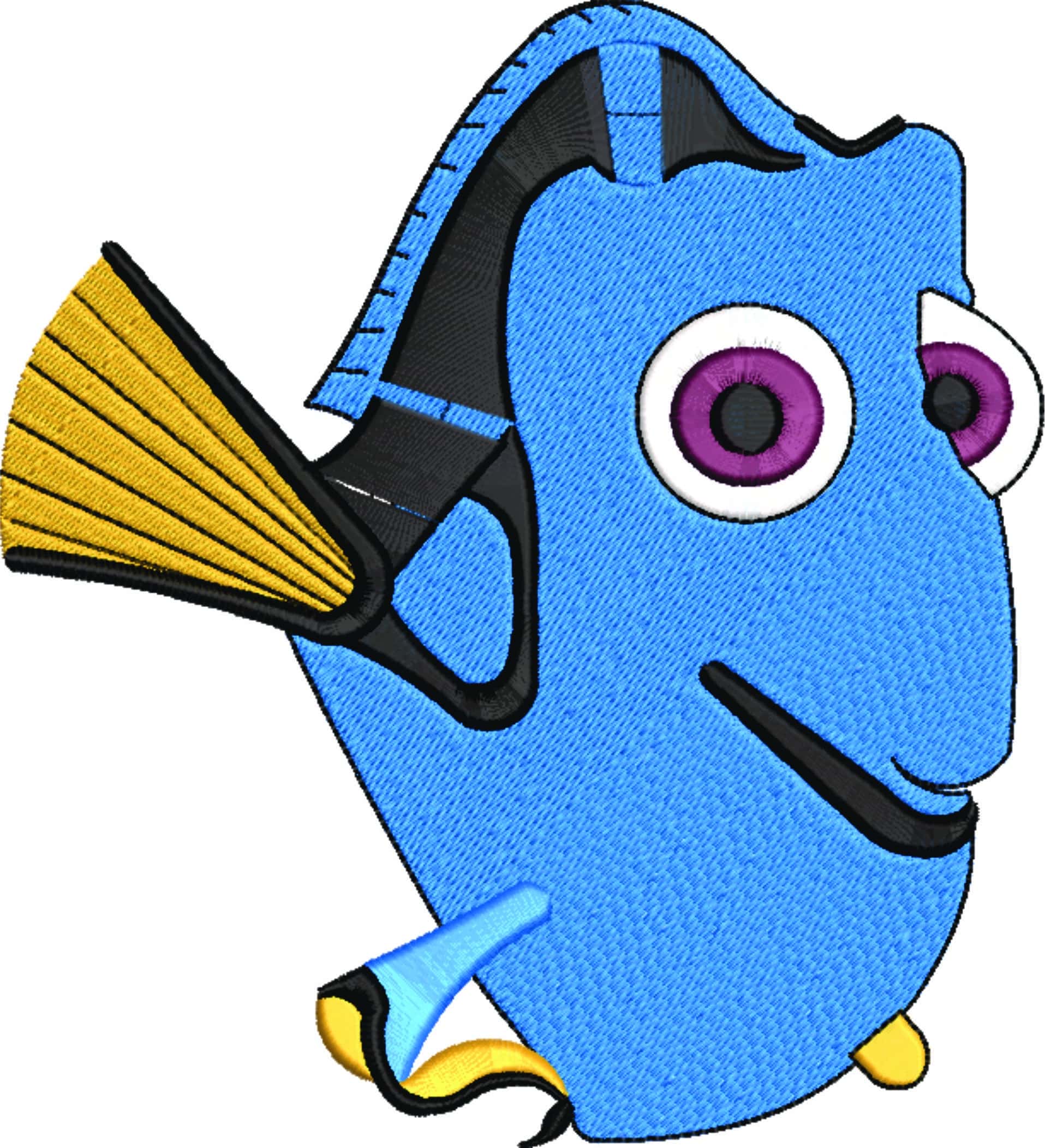 Dory - Finding Nemo - Nike Disney Cartoon embroidery design file - instant download — view 5