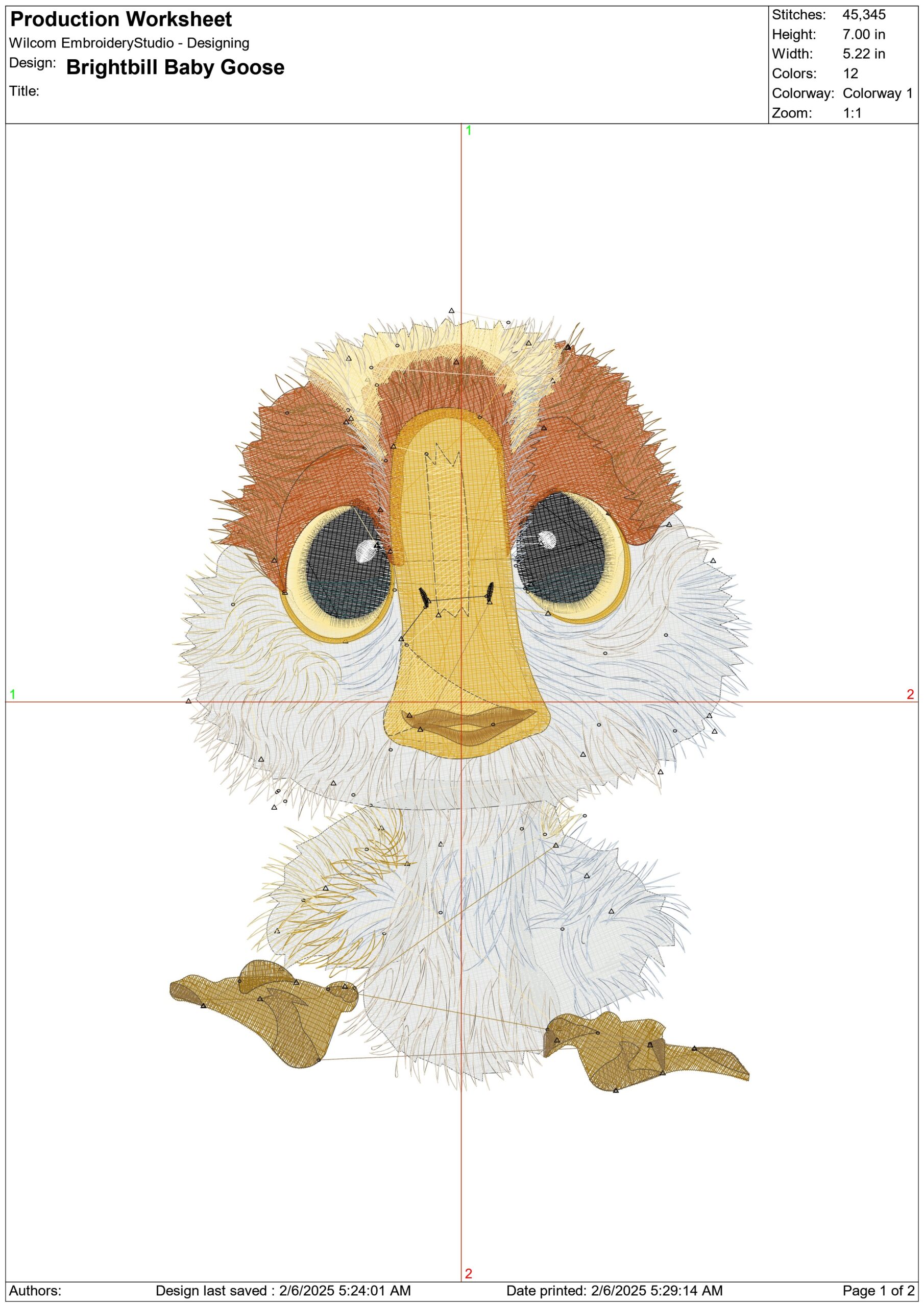 Brightbill baby goose from The Wild Robot - Cartoon embroidery designs - embroidery file - instant download — view 3
