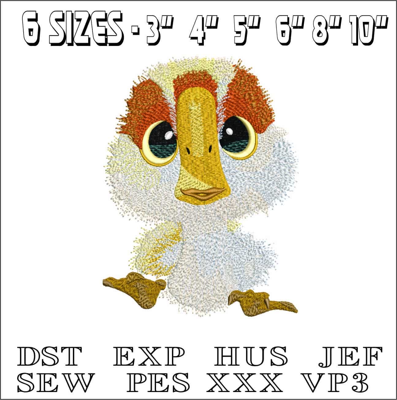 Brightbill baby goose from The Wild Robot - Cartoon embroidery designs - embroidery file - instant download — view 2