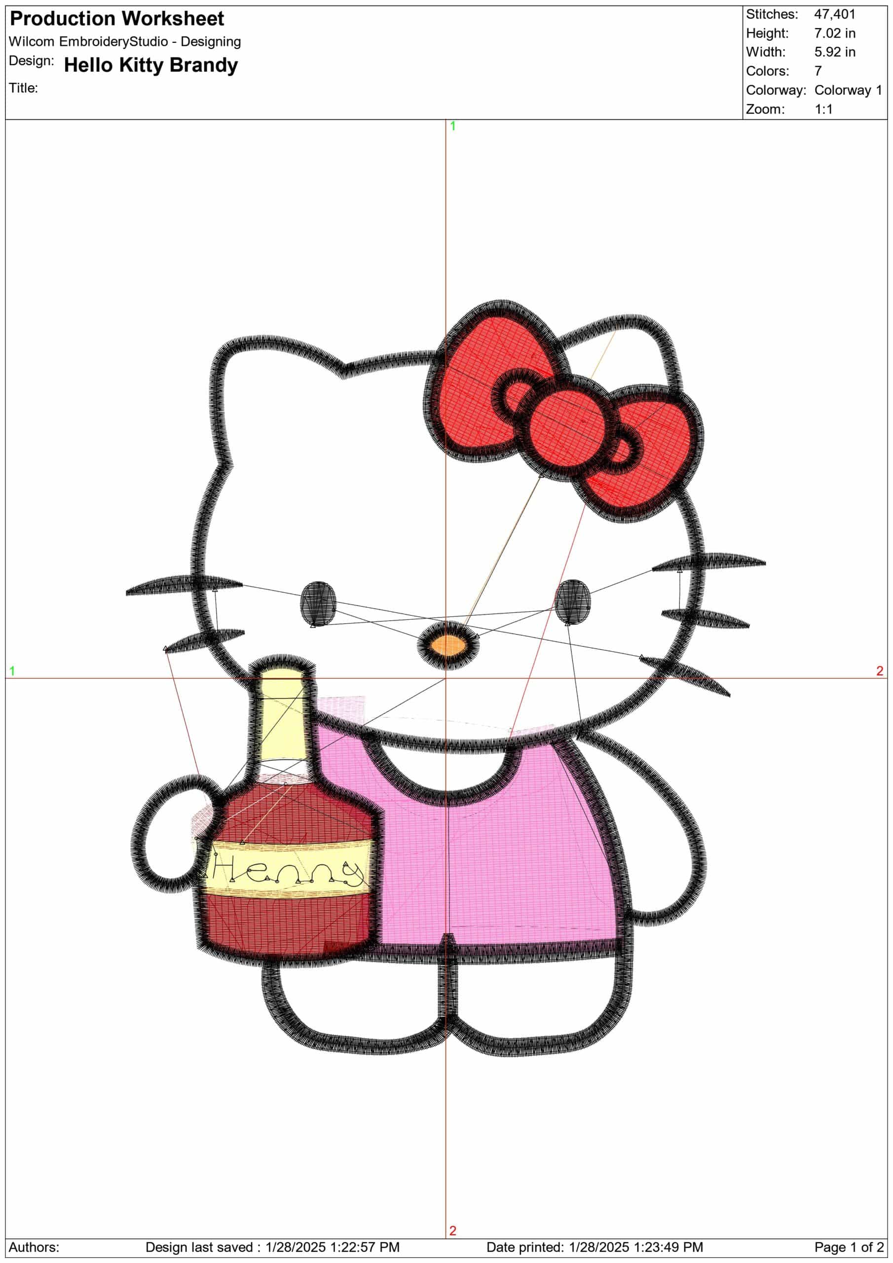 Hello Kitty With Brandy - Halloween embroidery design - embroidery file - instant download — view 3