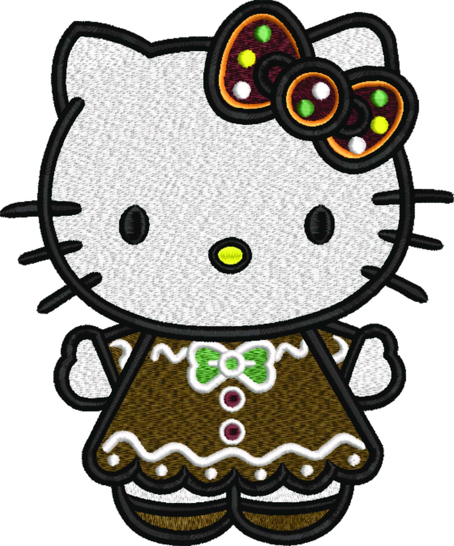 Hello Kitty Smock - embroidery design - embroidery file - instant download — view 5