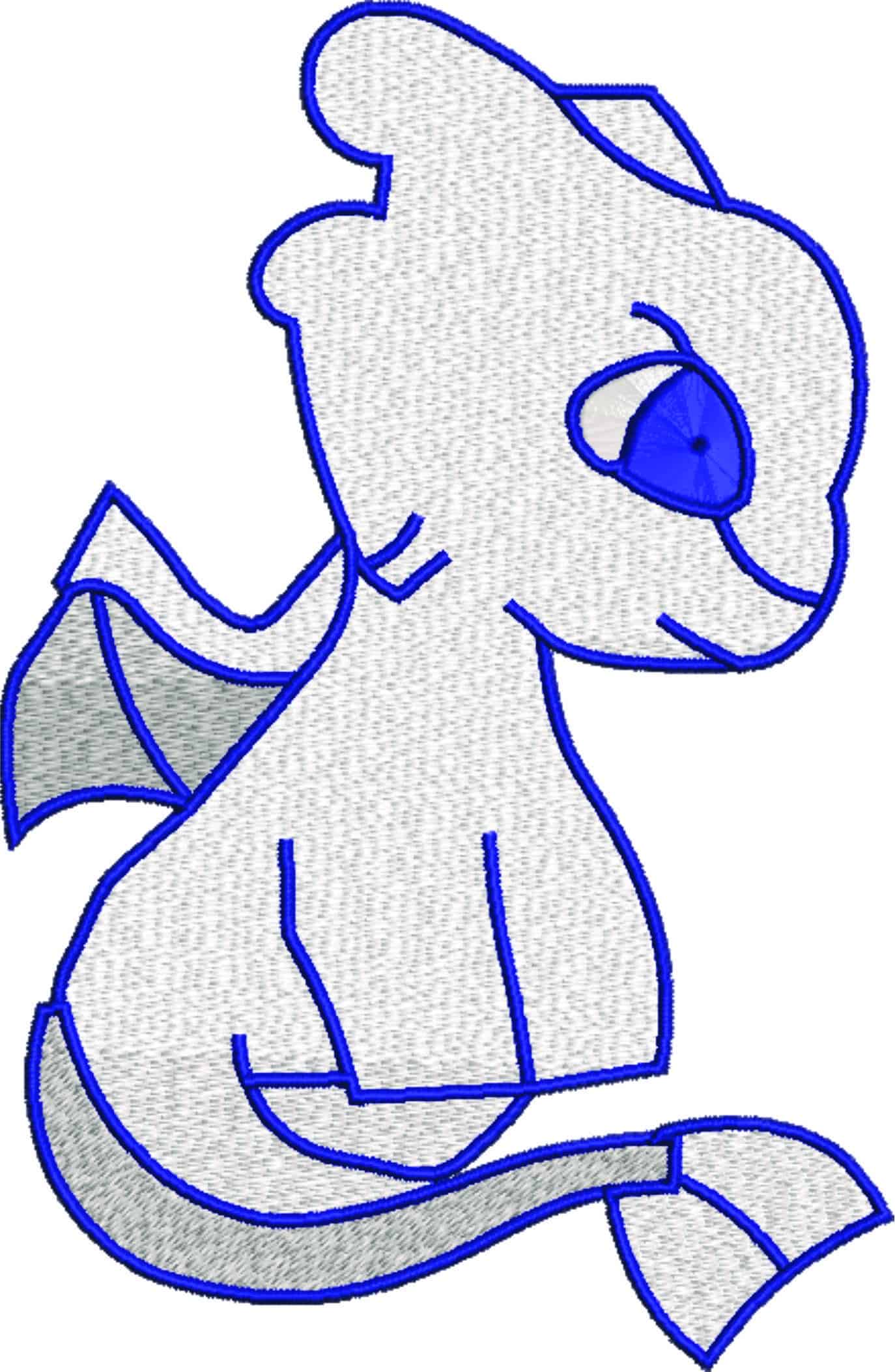 Light Fury - How to train a Dragon - Nike Disney Cartoon embroidery design file - instant download — view 4