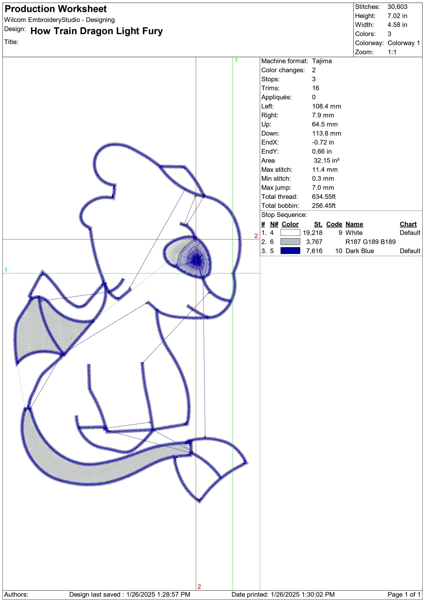 Light Fury - How to train a Dragon - Nike Disney Cartoon embroidery design file - instant download — view 3