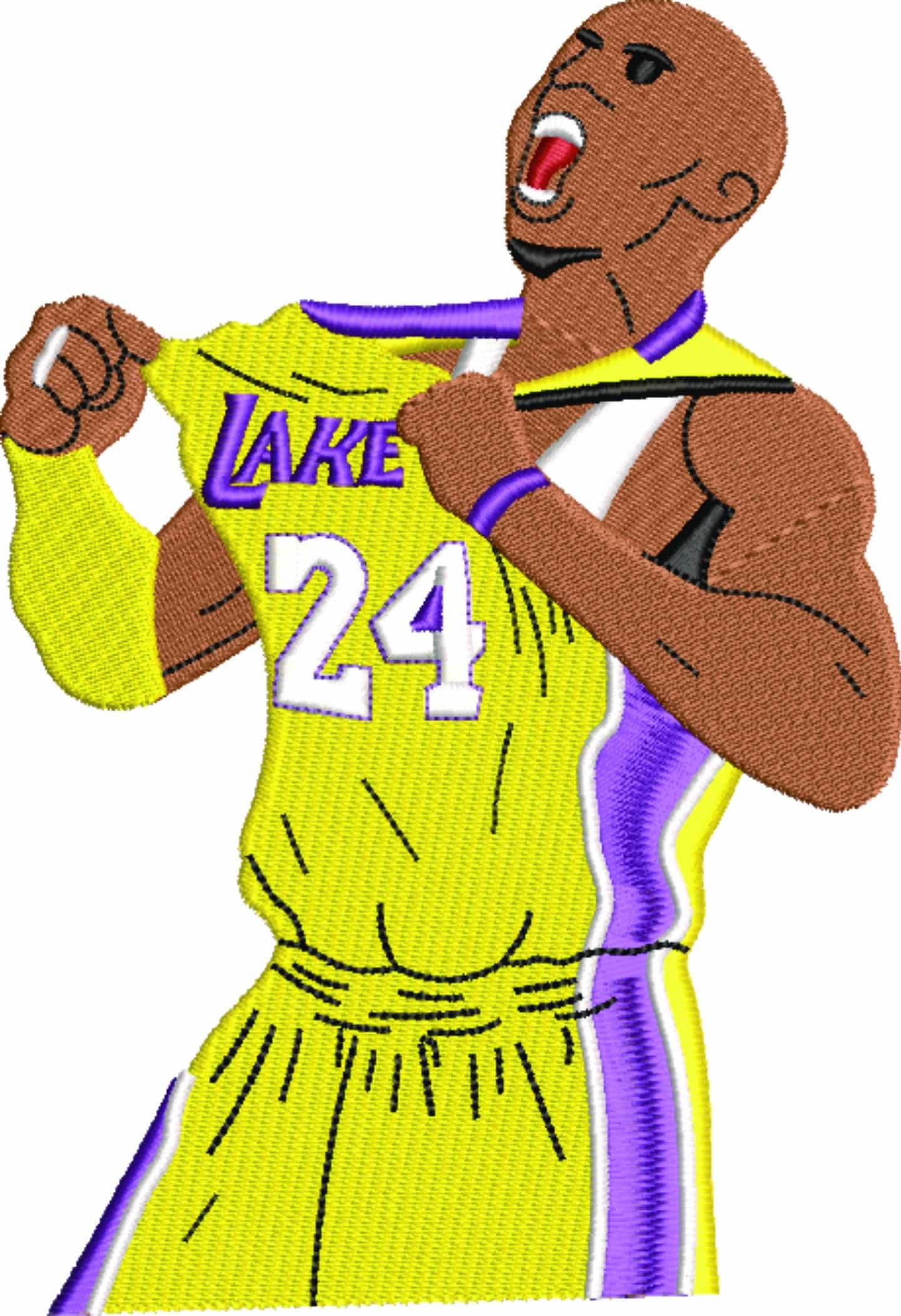Kobe Bryant 24 Lakers NBA Logo  embroidery design - Crypto com  Arena- embroidery machine pattern file - instant download — view 5