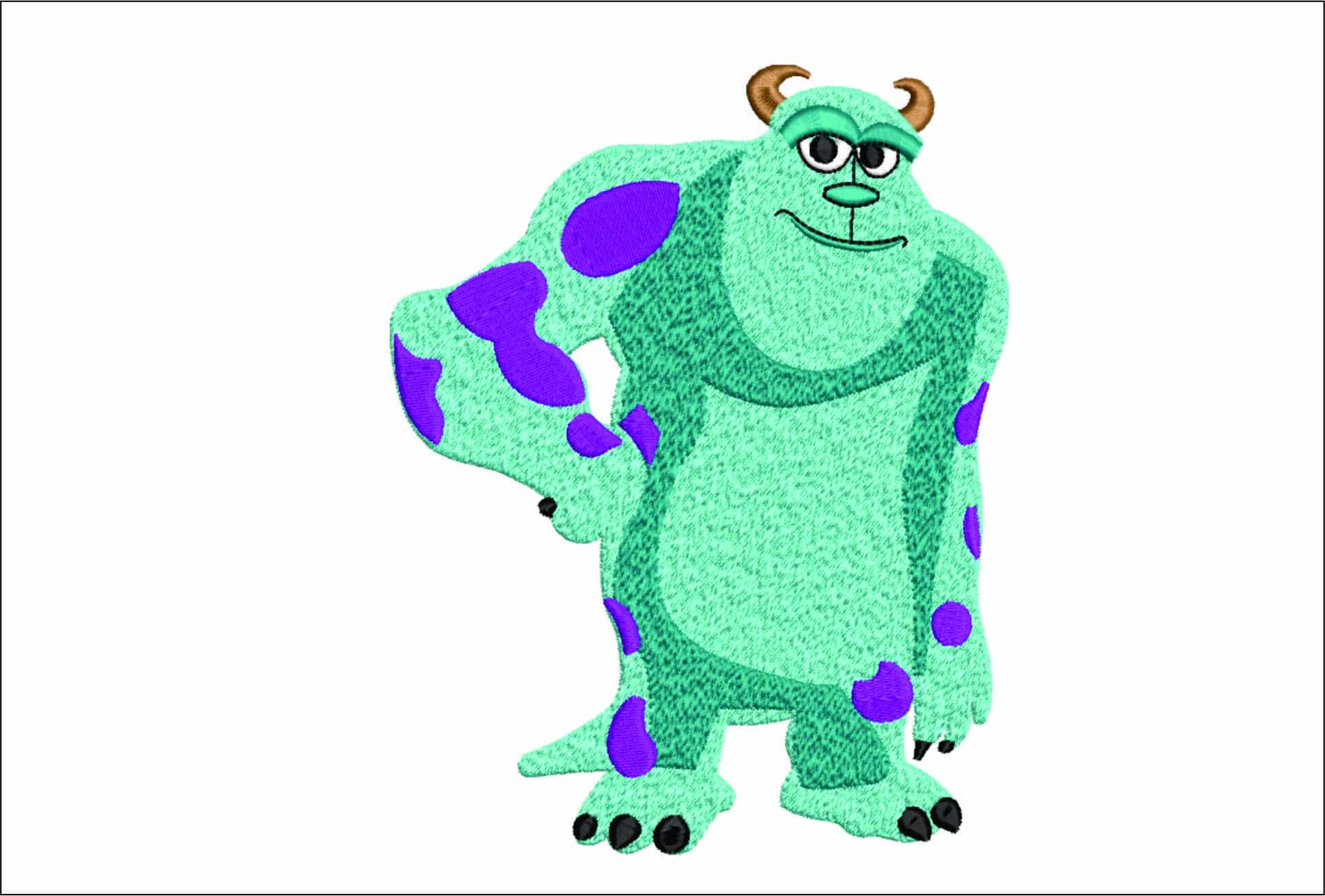 Sully Pose - Monsters Inc. - Nike Disney Cartoon embroidery design file - instant download