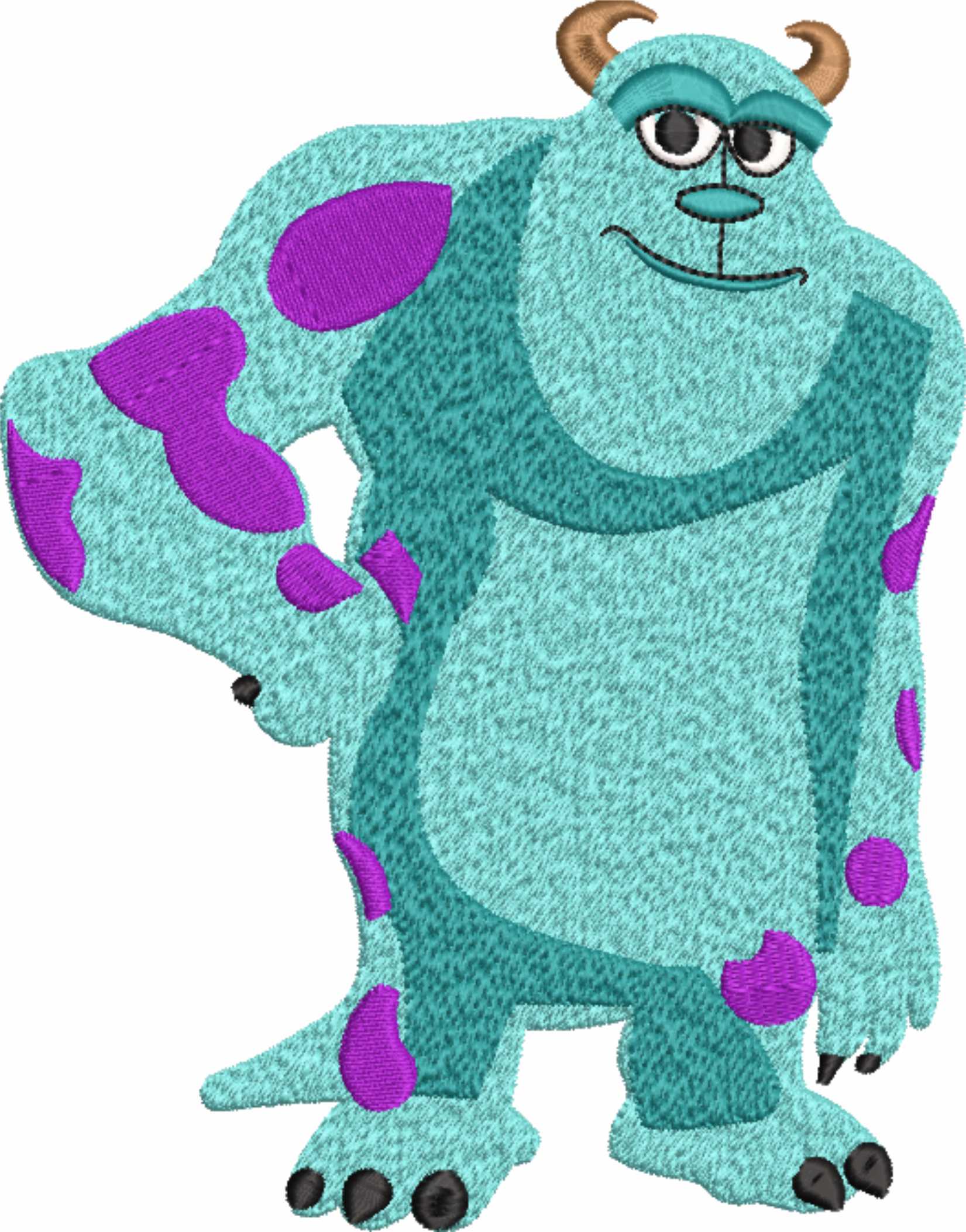 Sully Pose - Monsters Inc. - Nike Disney Cartoon embroidery design file - instant download — view 5
