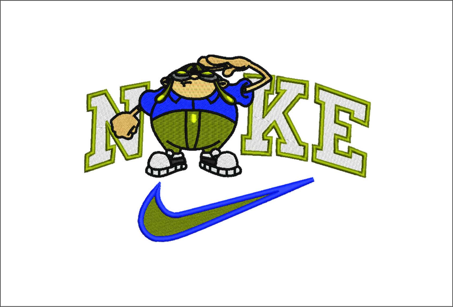Nike Swoosh Numbuh 2 - Kid Next Door - Nike Cartoon embroidery design file - instant download