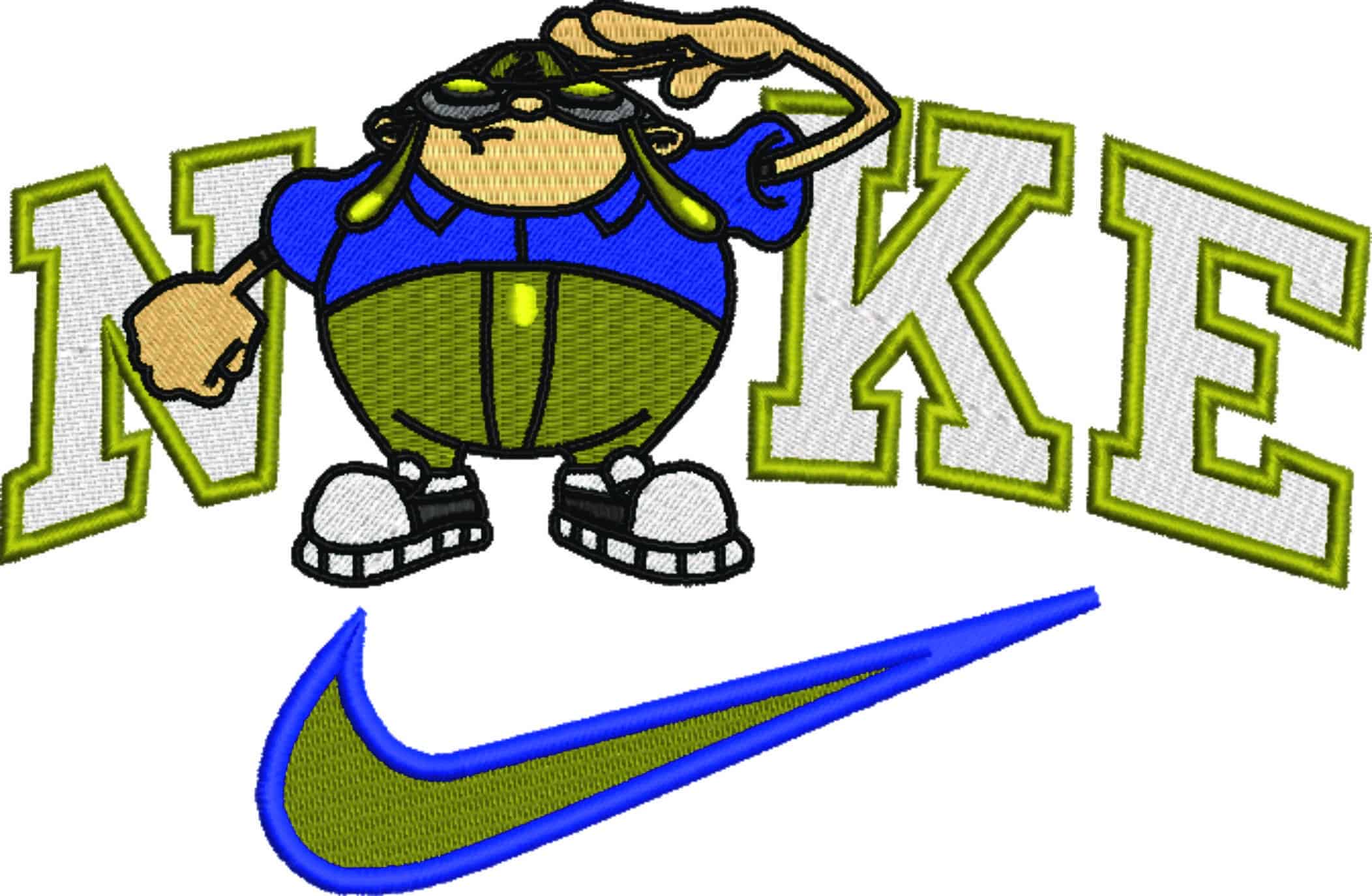 Nike Swoosh Numbuh 2 - Kid Next Door - Nike Cartoon embroidery design file - instant download — view 5