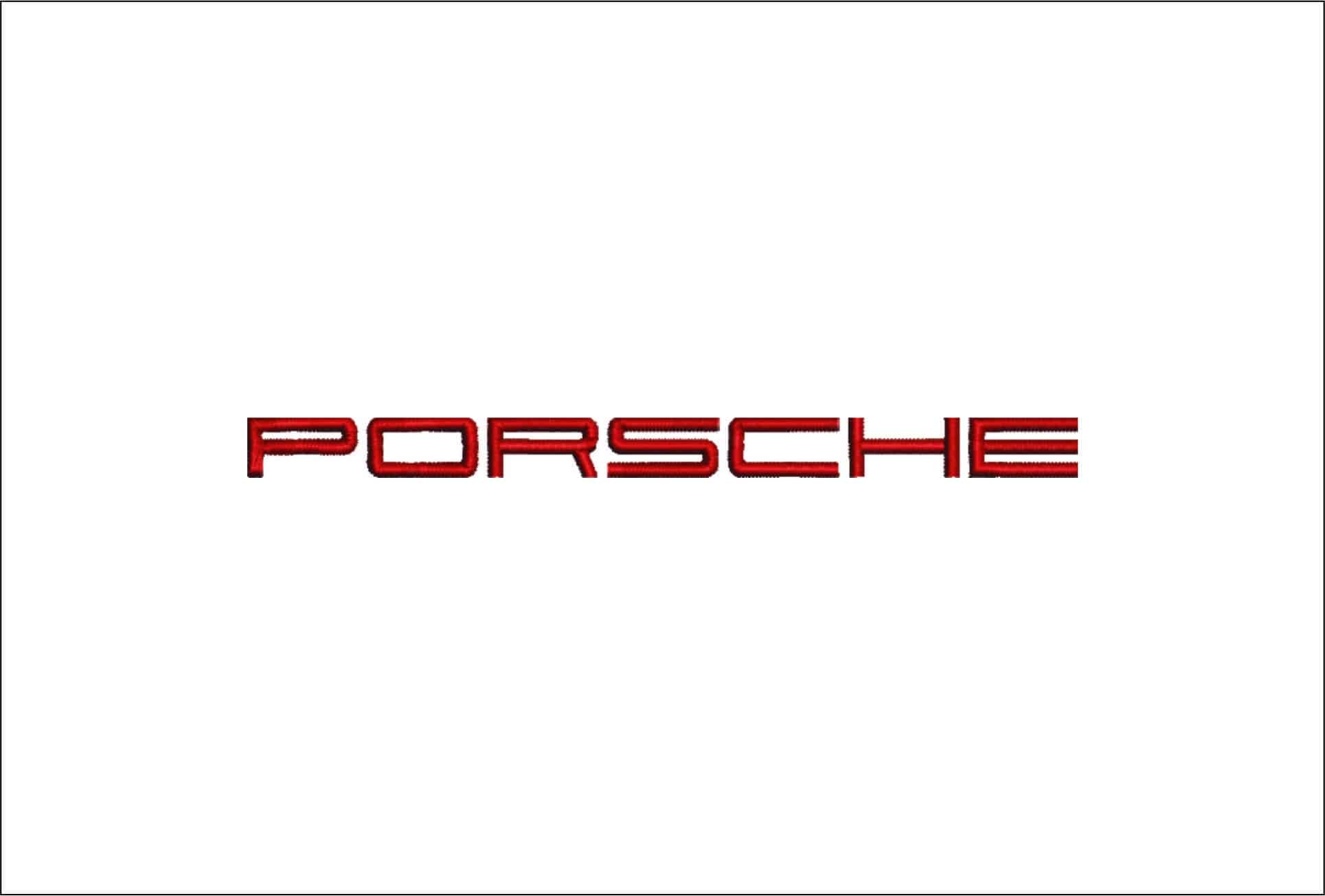 Porsche Font Embroidery Font Set - 1" 1.5" 2" 2.5" 3" and 4" - Machine Embroidery Alphabet Font - instant download