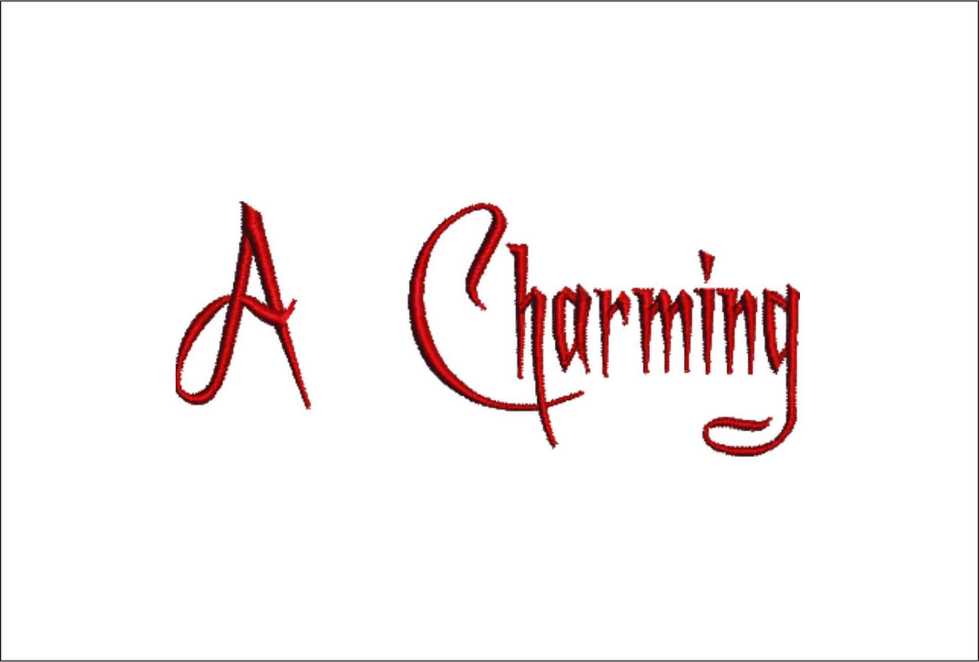 A Charming Font Embroidery Font Set - 1" 1.5" 2" 2.5" 3" and 4" - Machine Embroidery Alphabet Font - instant download