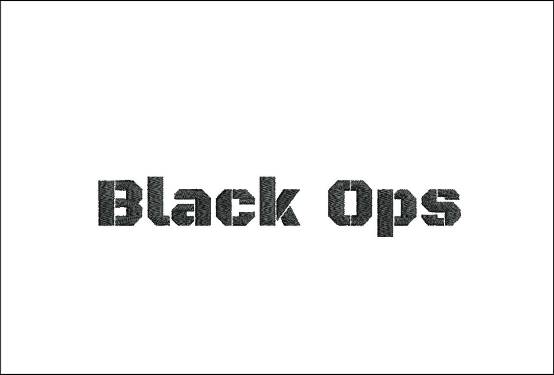 Black Ops Font Embroidery Font Set - 1" 1.5" 2" 2.5" 3" and 4" - Machine Embroidery Alphabet Font - instant download