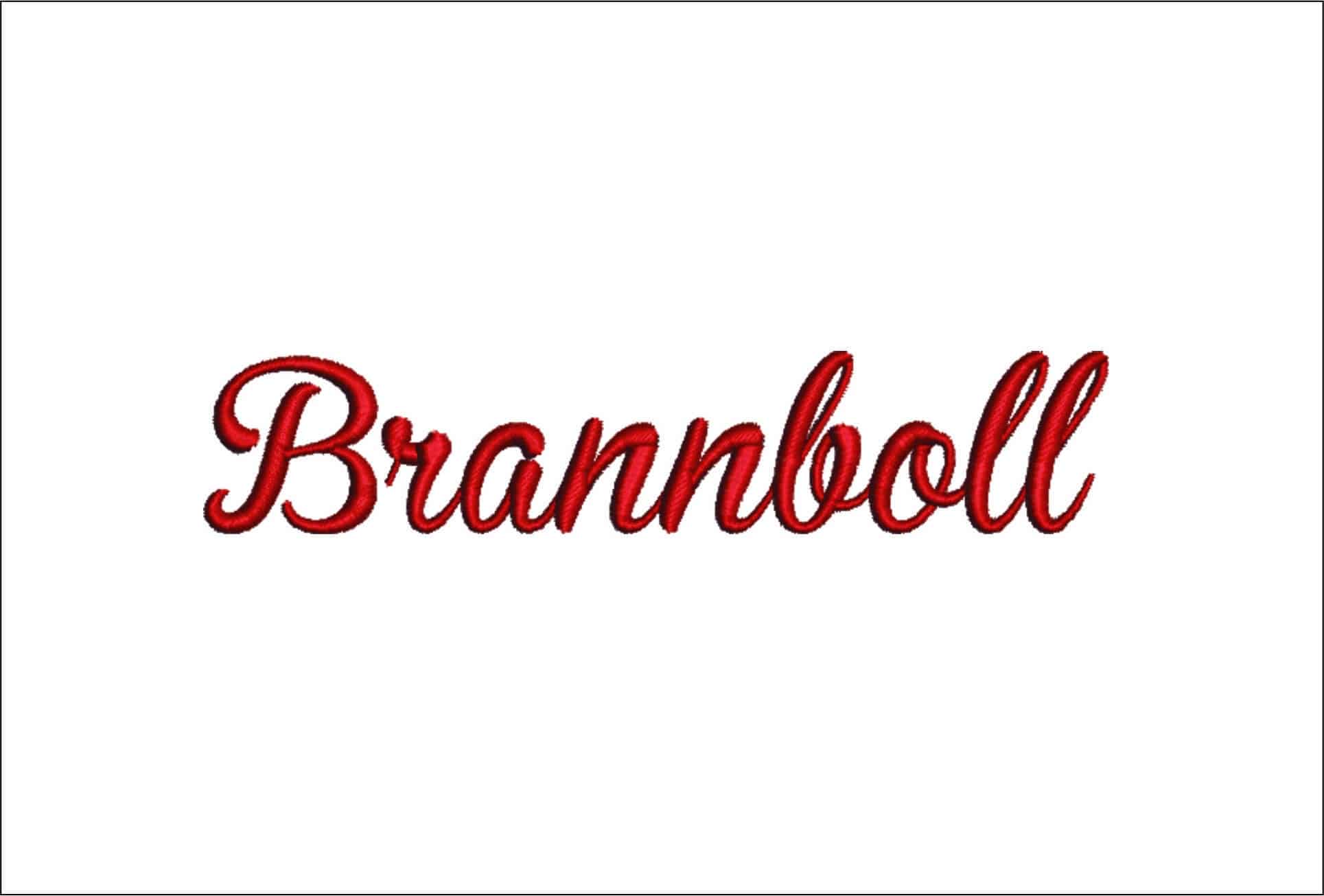 Brannboll Font Embroidery Font Set - 1" 1.5" 2" 2.5" 3" and 4" - Machine Embroidery Alphabet Font - instant download