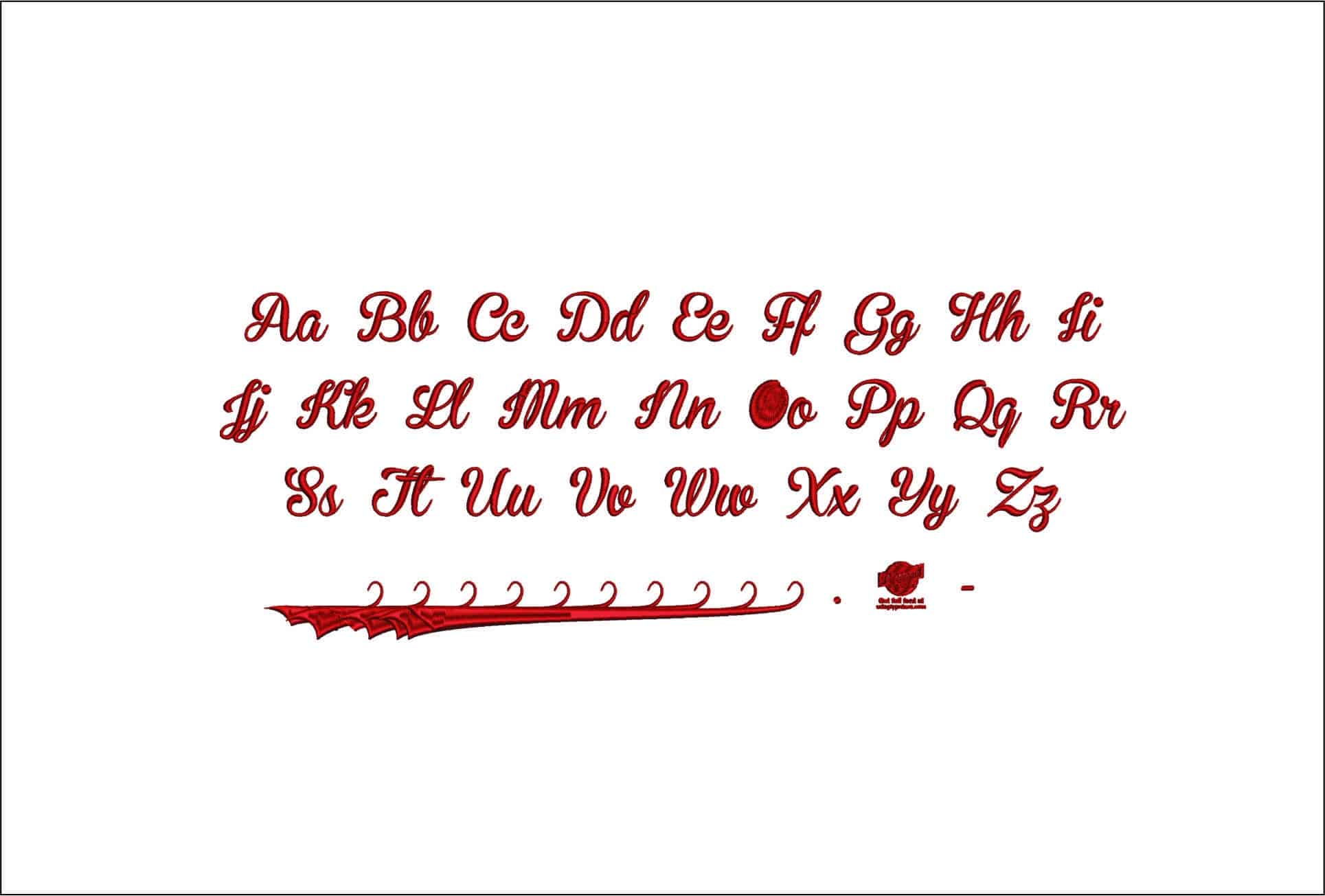 Brannboll Font Embroidery Font Set - 1" 1.5" 2" 2.5" 3" and 4" - Machine Embroidery Alphabet Font - instant download — view 4