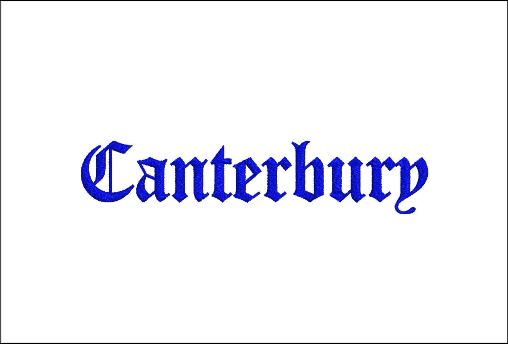 Canterbury Font Embroidery Font Set - 1" 1.5" 2" 2.5" 3" and 4" - Machine Embroidery Alphabet Font - instant download