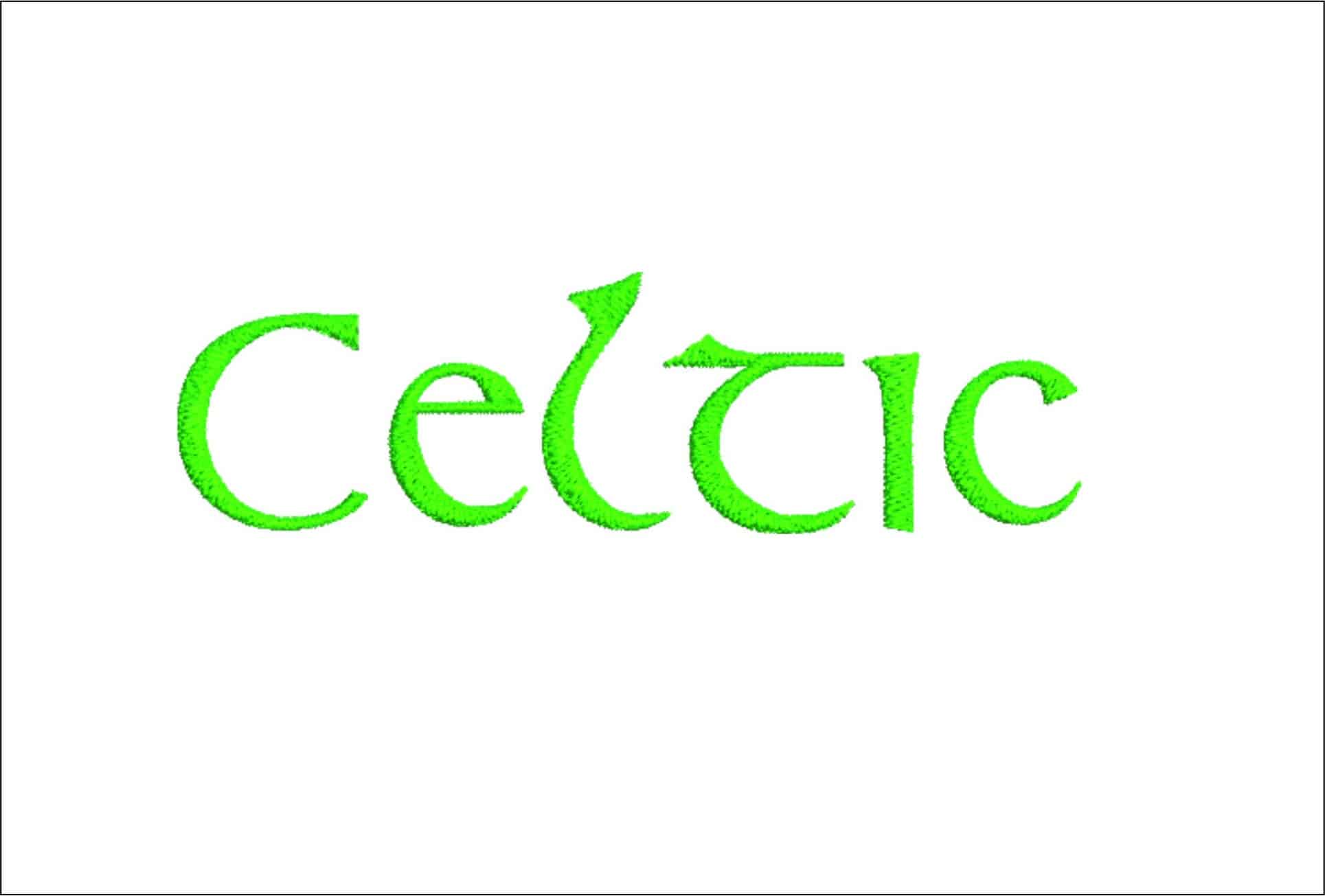 Celtic Font Embroidery Font Set - 1" 1.5" 2" 2.5" 3" and 4" - Machine Embroidery Alphabet Font - instant download