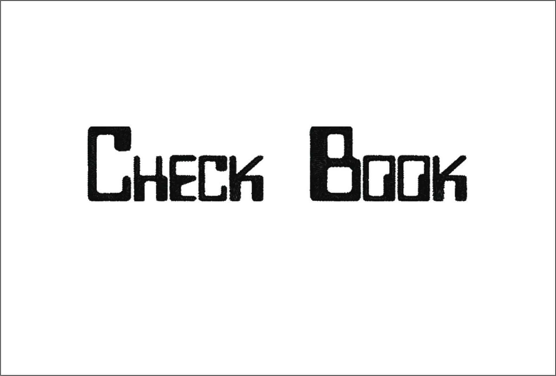Check Book Font Embroidery Font Set - 1" 1.5" 2" 2.5" 3" and 4" - Machine Embroidery Alphabet Font - instant download