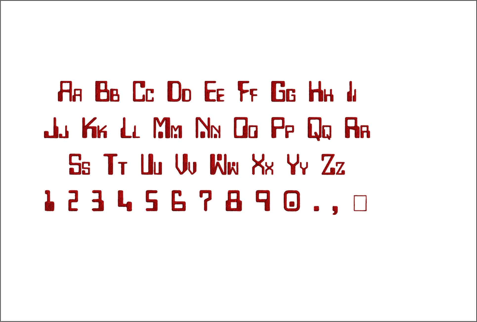 Check Book Font Embroidery Font Set - 1" 1.5" 2" 2.5" 3" and 4" - Machine Embroidery Alphabet Font - instant download — view 4