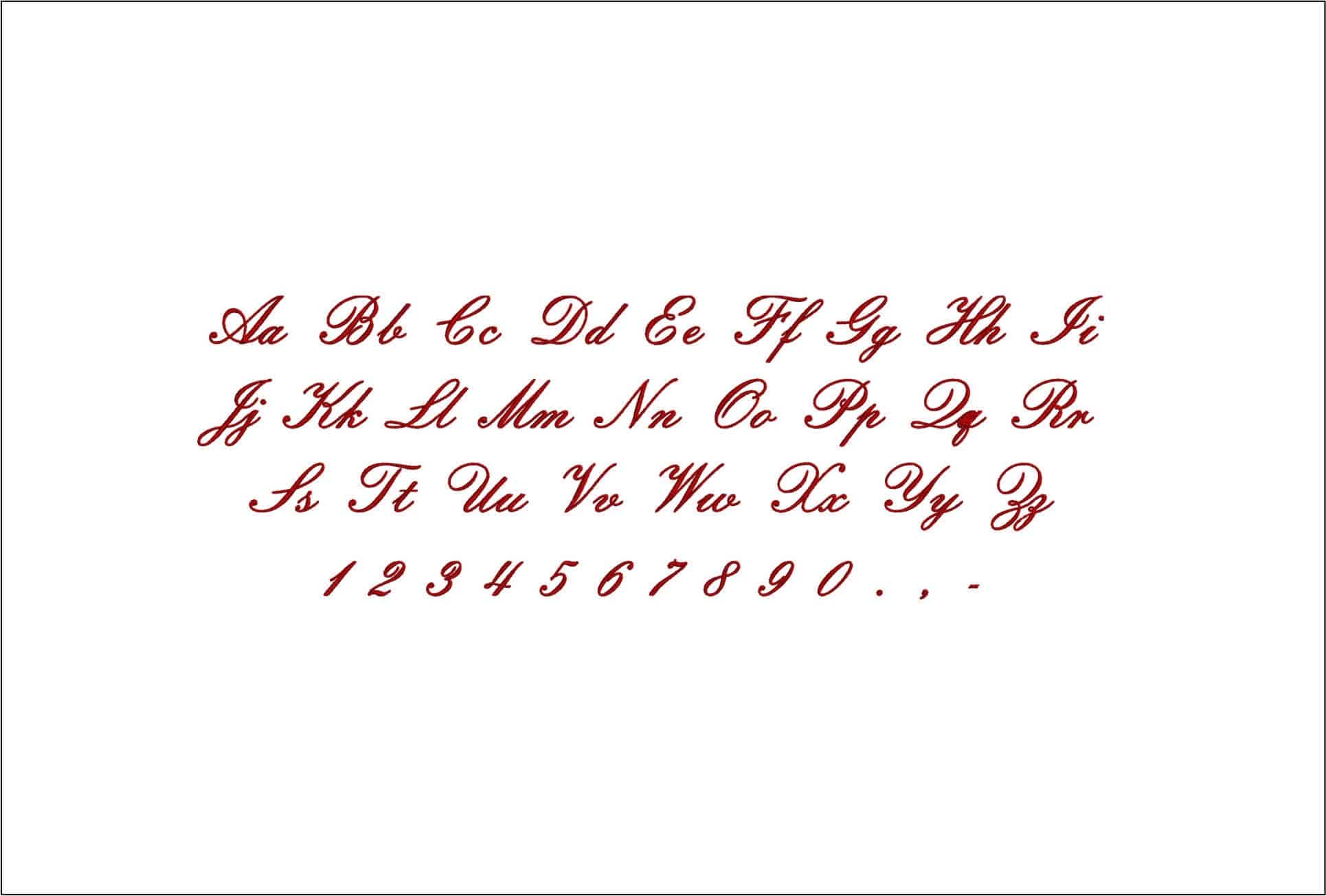 Embassy Font Embroidery Font Set - 1" 1.5" 2" 2.5" 3" and 4" - Machine Embroidery Alphabet Font - instant download — view 4