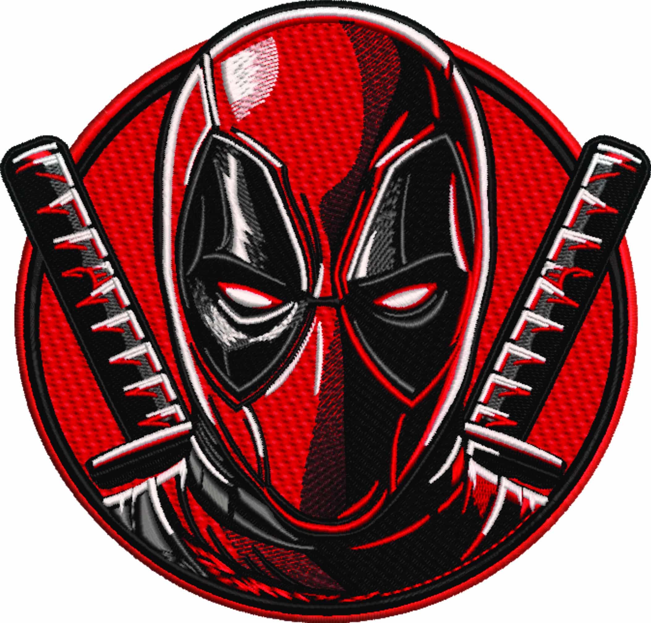 Deadpool Head Cartoon - Marvel Comics - Nike embroidery design file - instant download — view 5