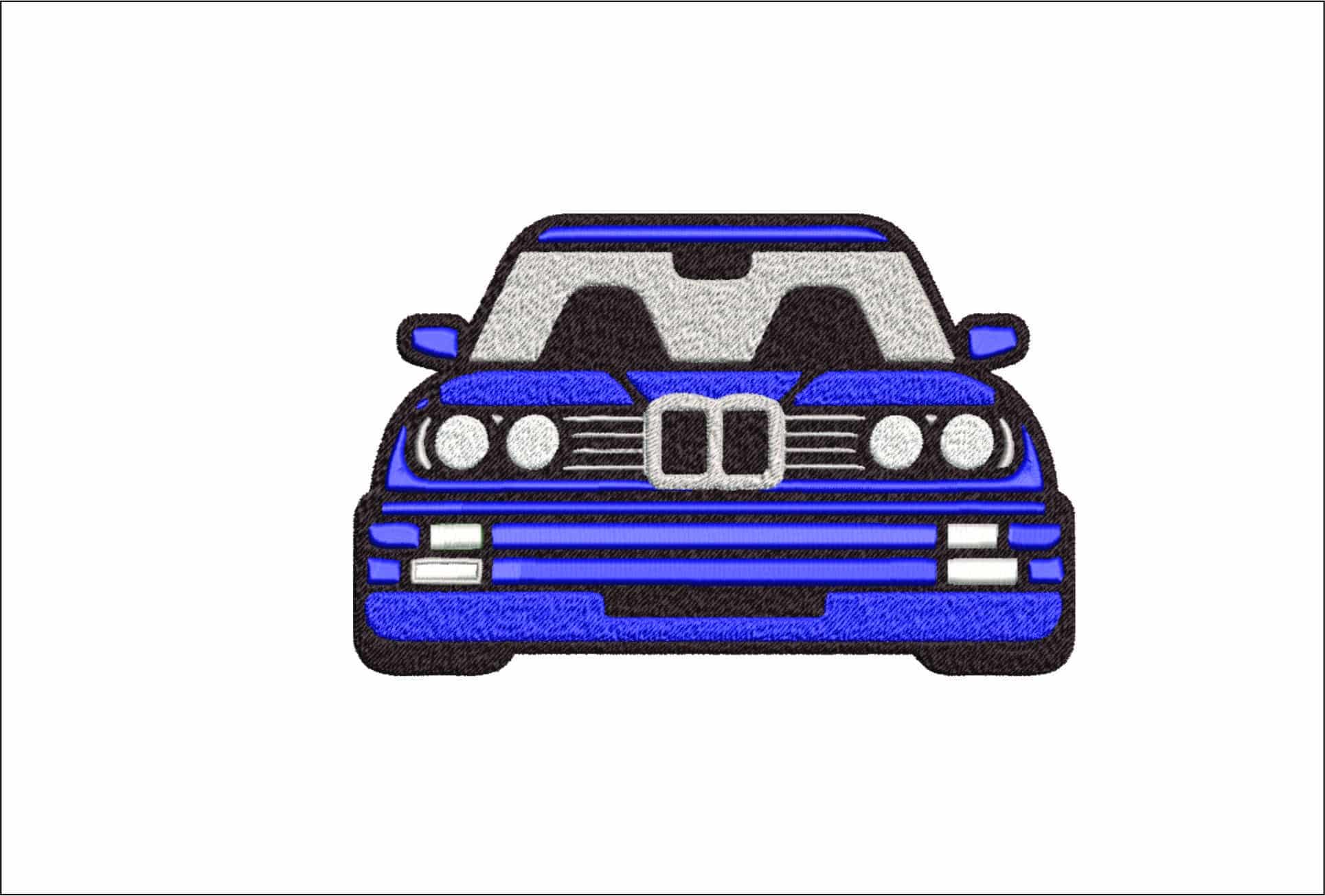 Stylized BMW M3 E30 - Nike Car embroidery design file - instant download