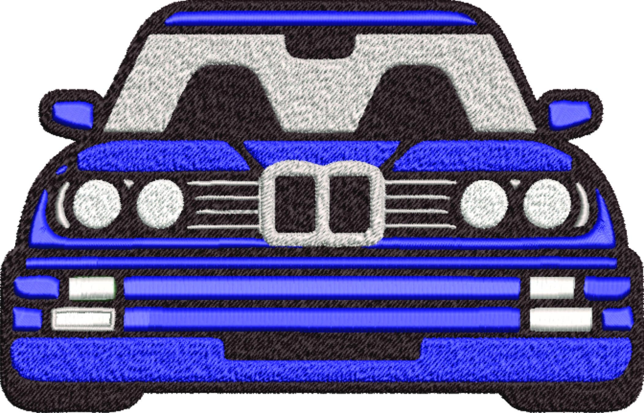 Stylized BMW M3 E30 - Nike Car embroidery design file - instant download — view 4