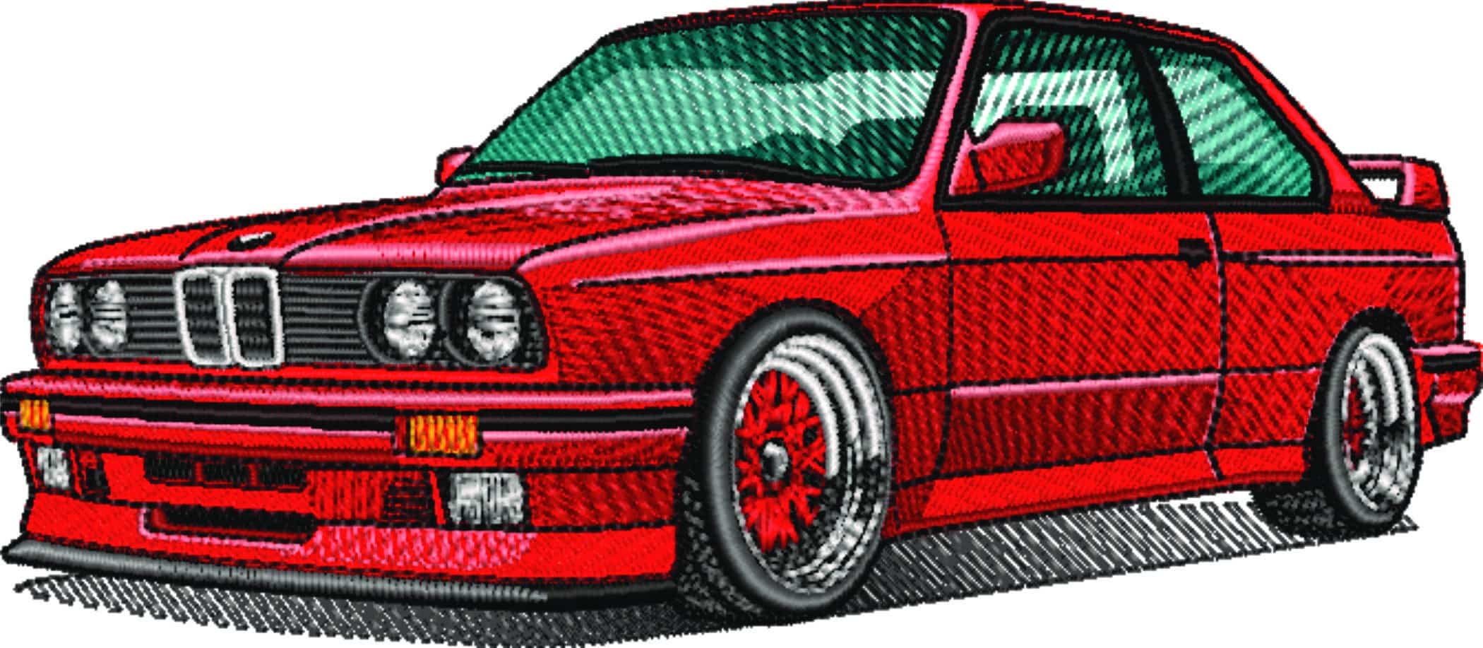 BMW M3 E30 - Nike Car embroidery design file - instant download — view 5