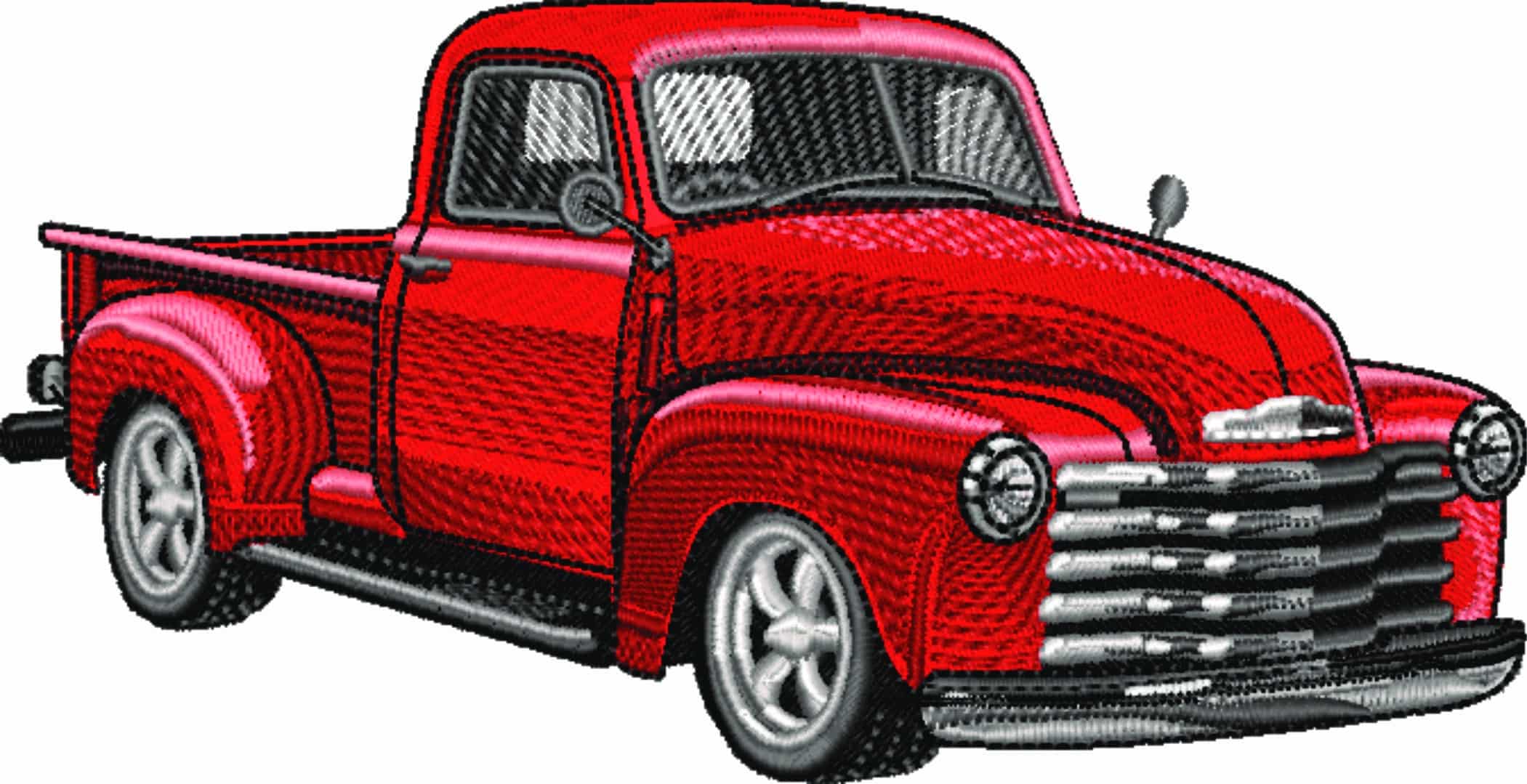 Chevy 1950's Truck - Nike Car embroidery design file - instant download — view 5