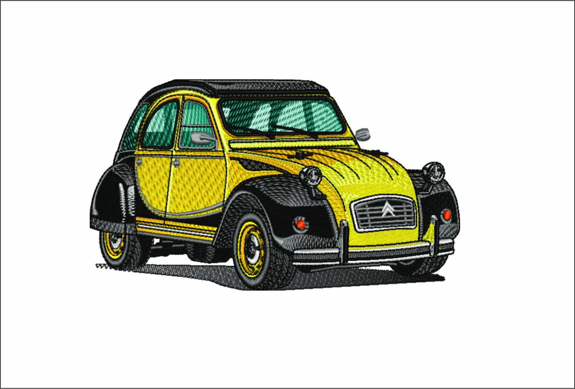 Citroen 2 CV - Nike Car embroidery design file - instant download