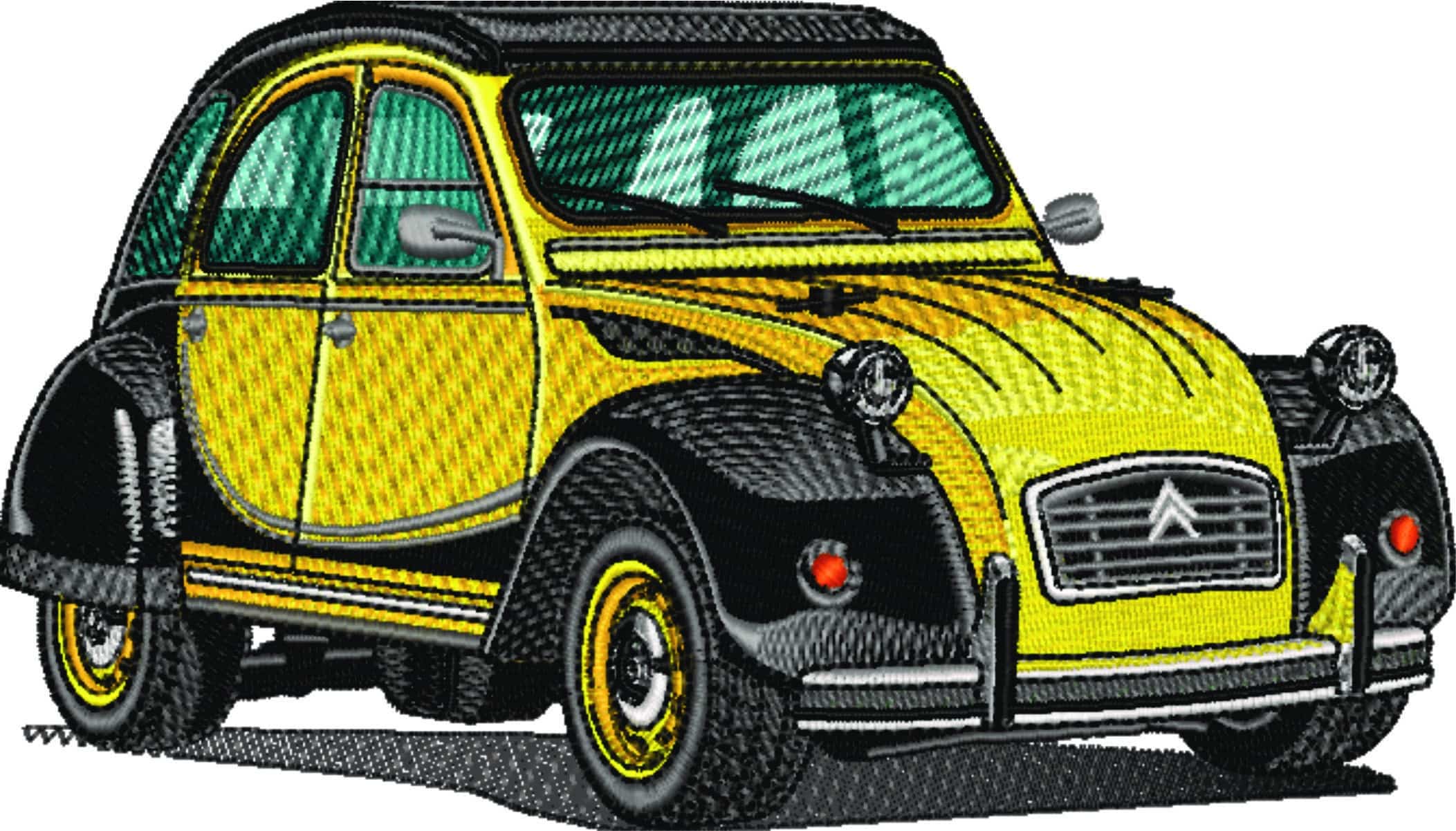 Citroen 2 CV - Nike Car embroidery design file - instant download — view 5