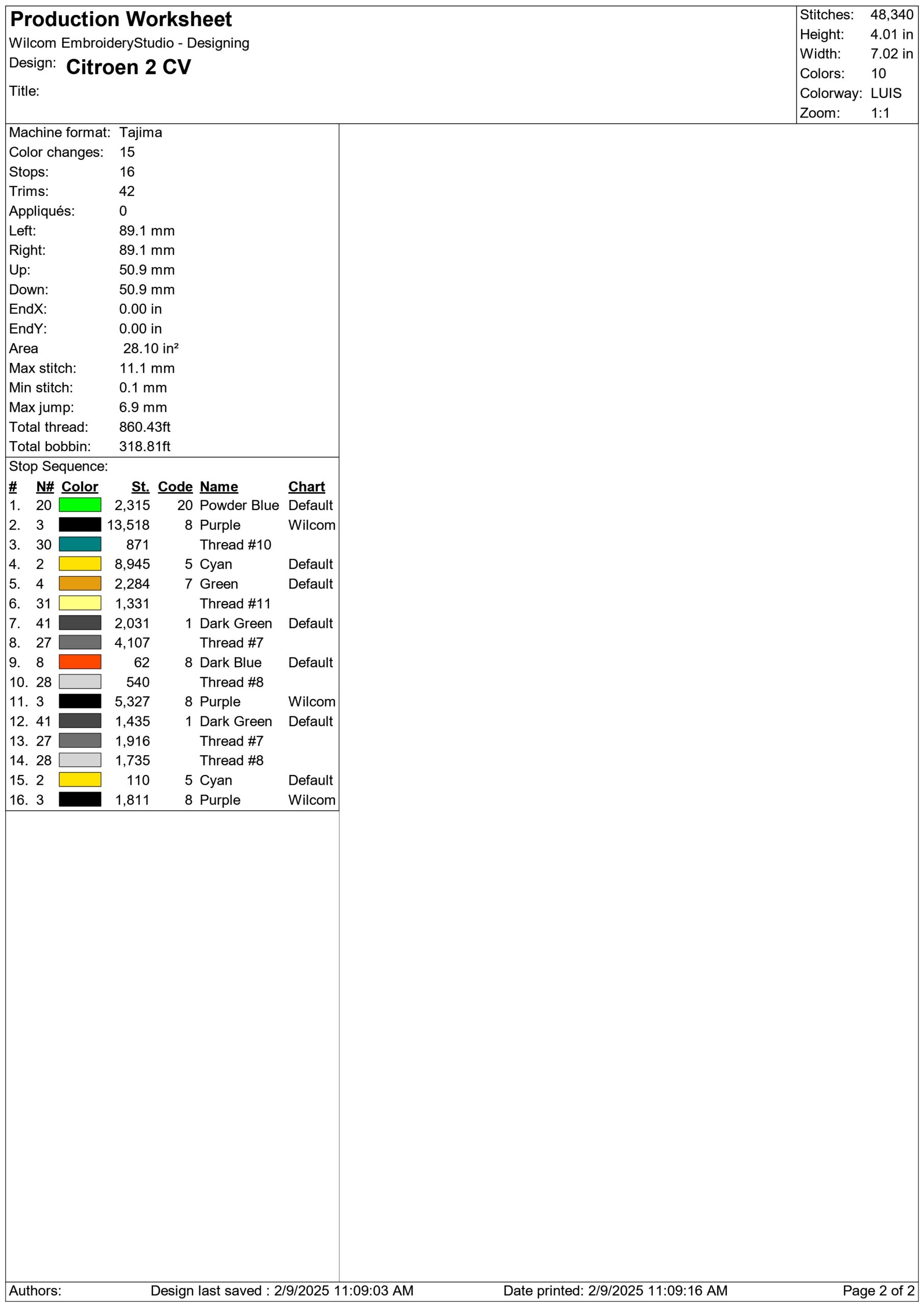 Citroen 2 CV - Nike Car embroidery design file - instant download — view 4