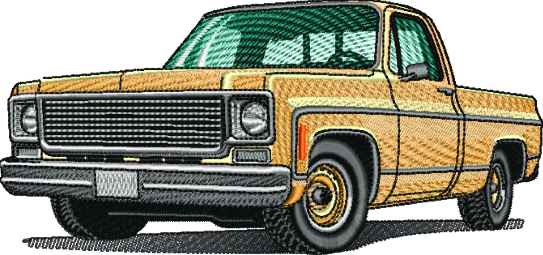 Chevy Truck - Nike Car embroidery design file - instant download — view 5
