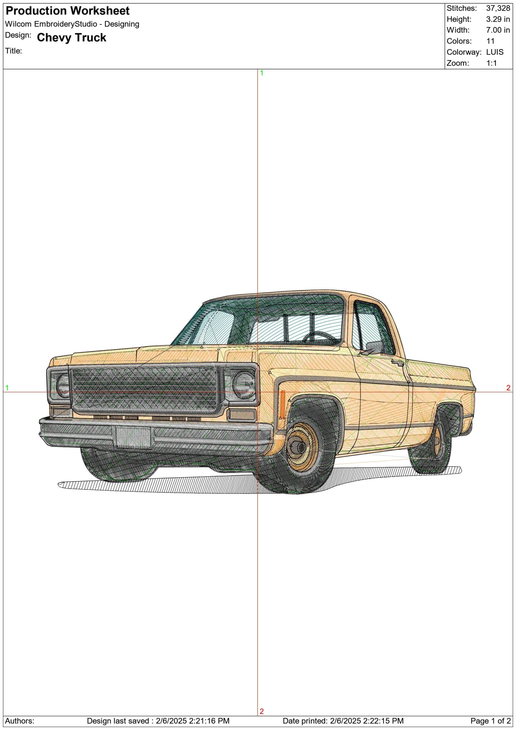Chevy Truck - Nike Car embroidery design file - instant download — view 3