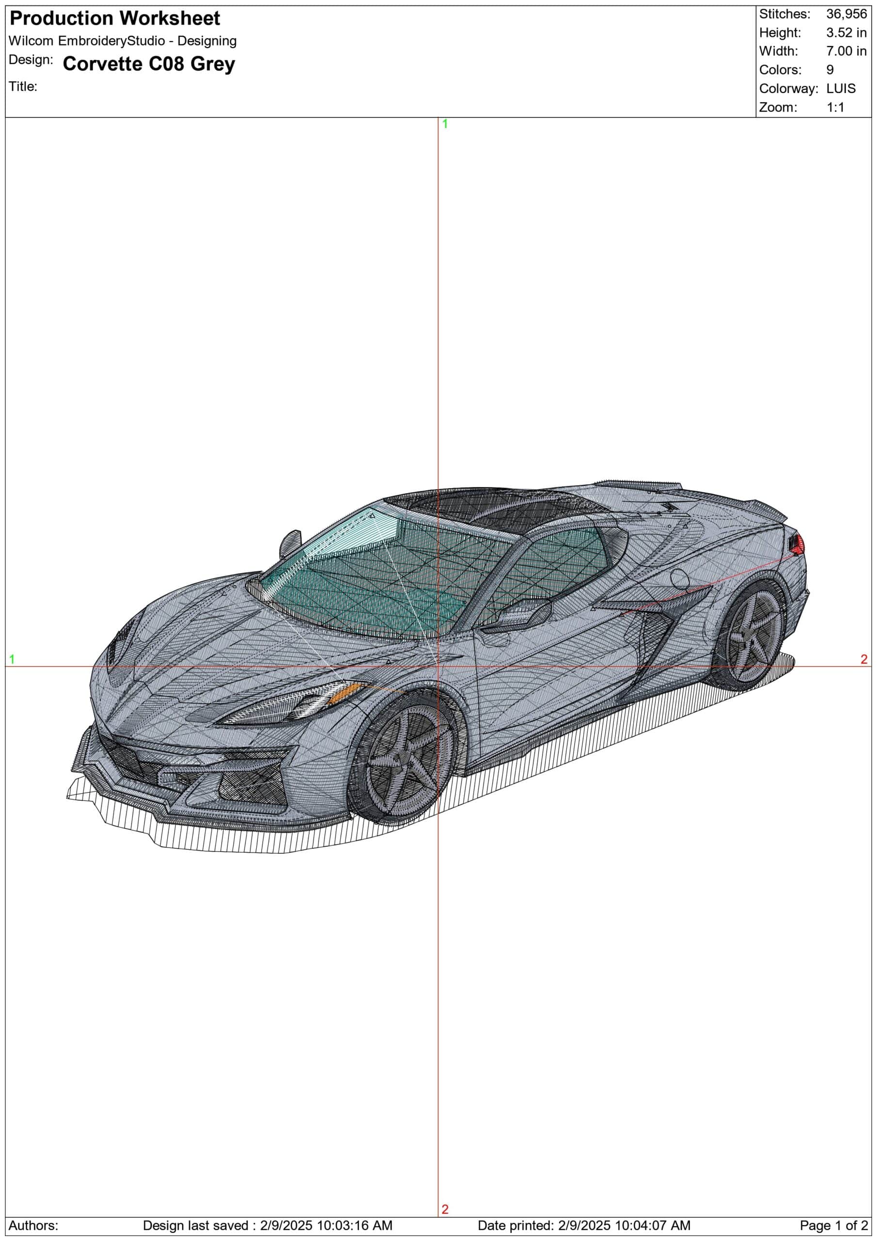 Corvette Stingray C8 - Corvette Swoosh - Nike Car embroidery design - instant download — view 3