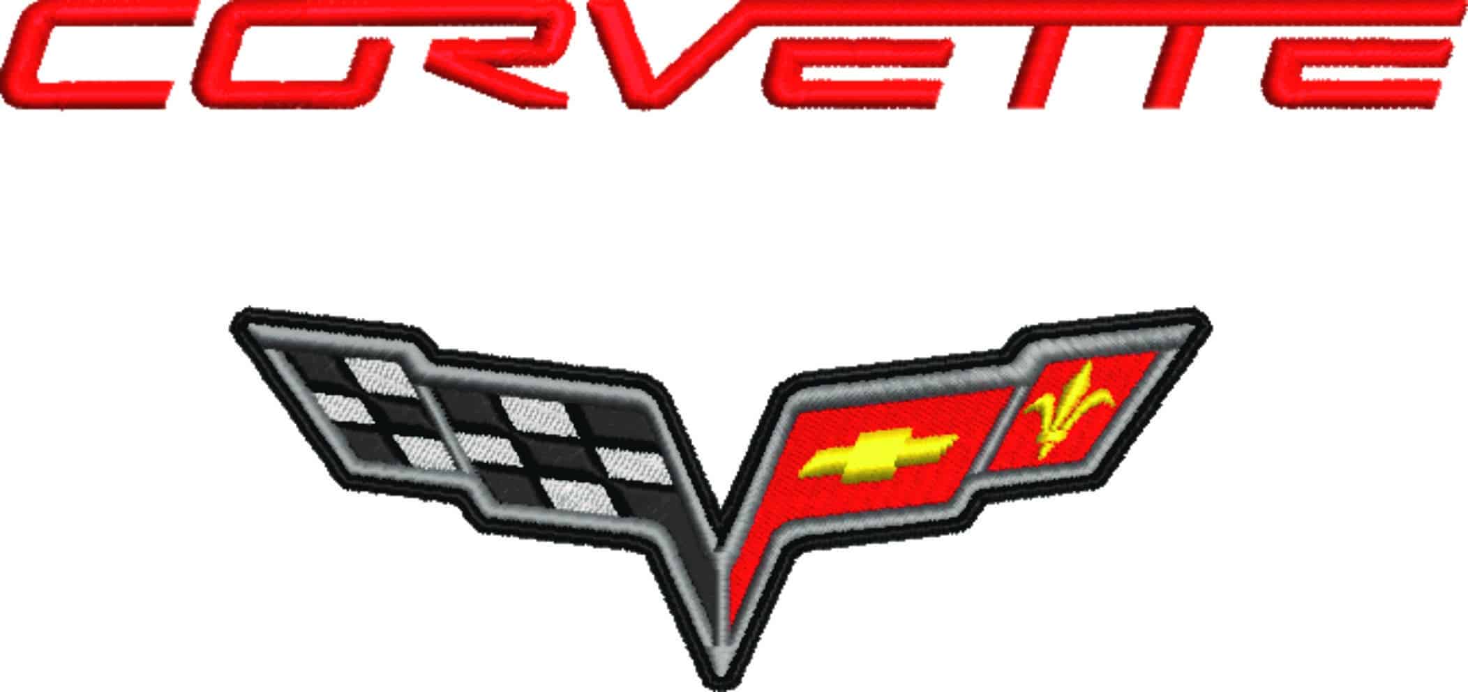 Corvette Logo - Corvette Swoosh - Nike Car embroidery design - instant download — view 5