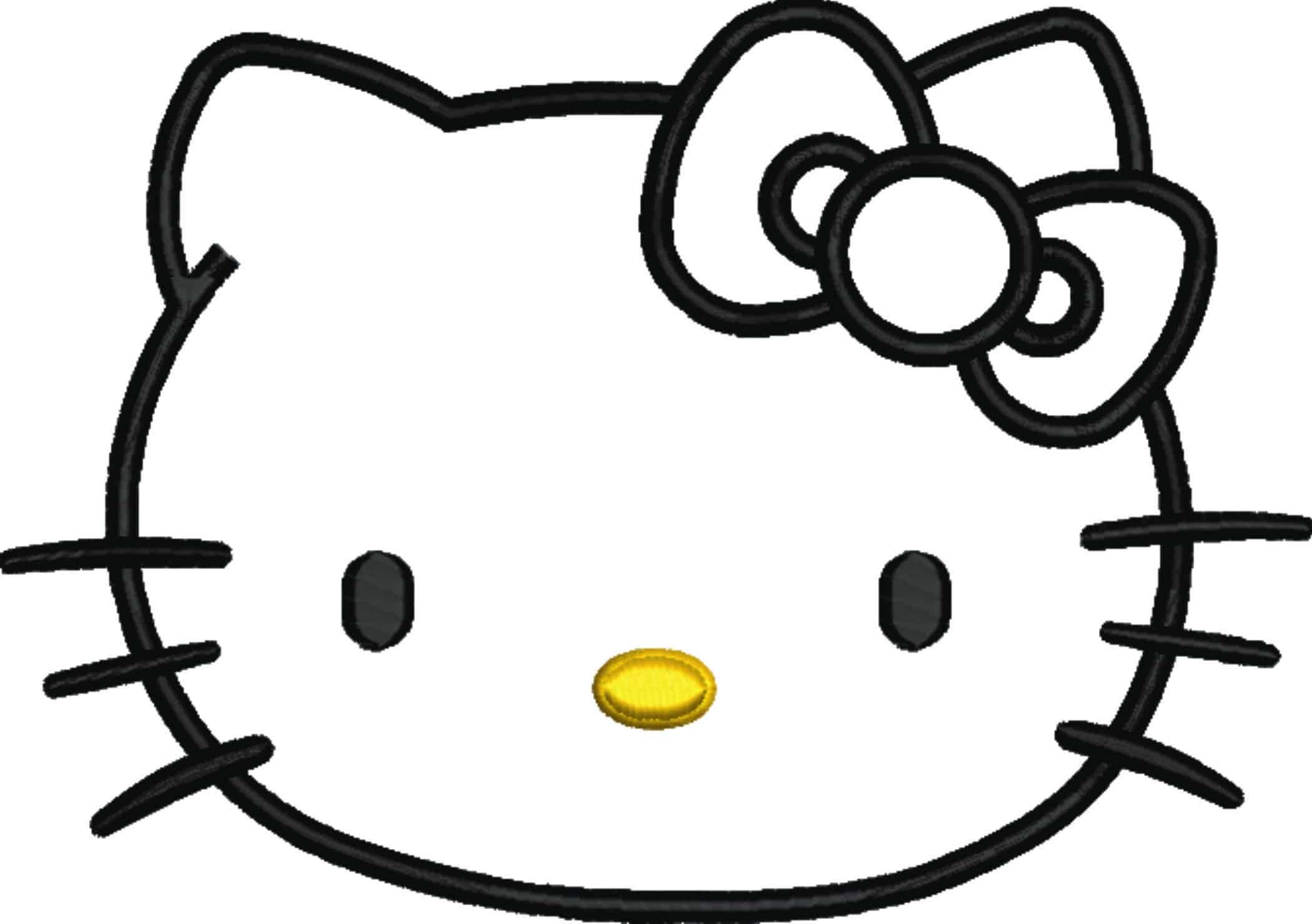Hello Kitty Head for Applique - embroidery design - embroidery file - instant download — view 5