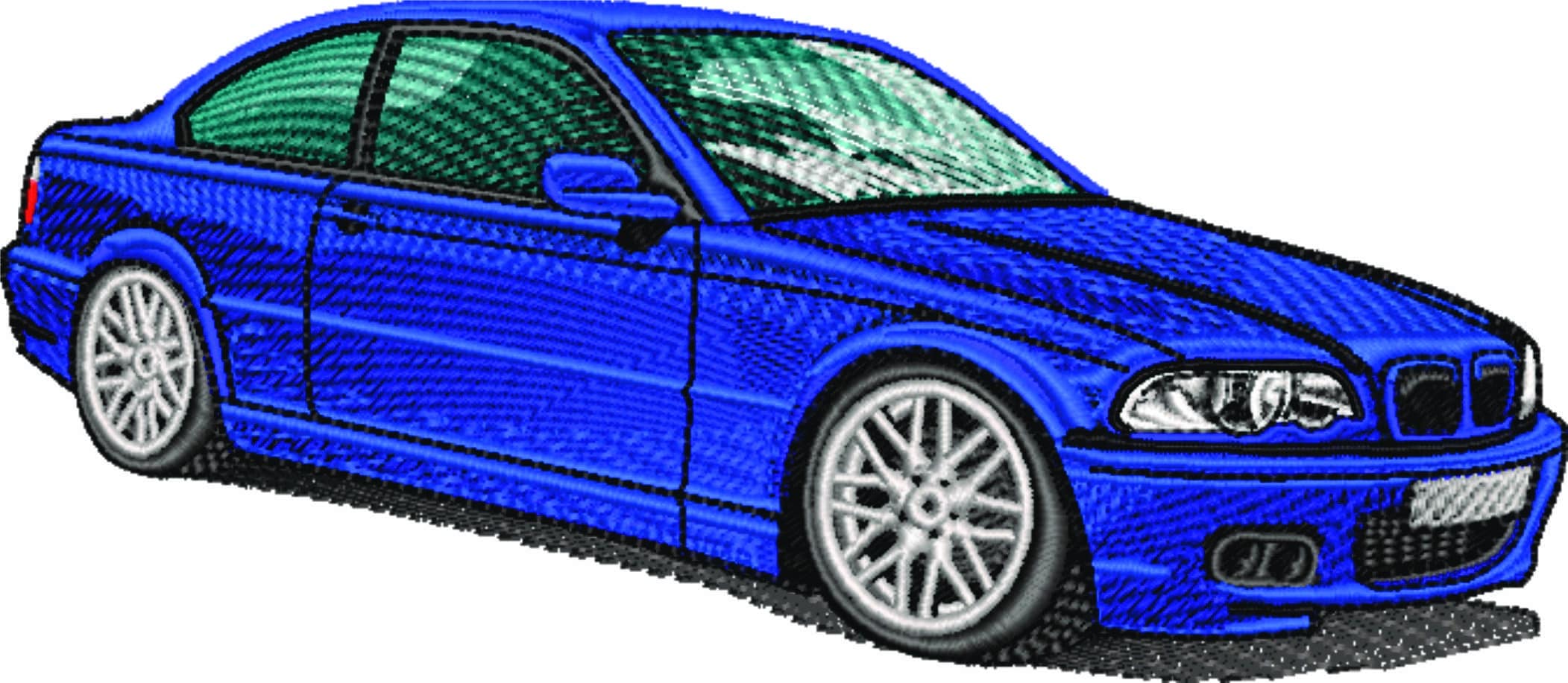 BMW M3 Sport - Nike Car embroidery design file - instant download — view 5