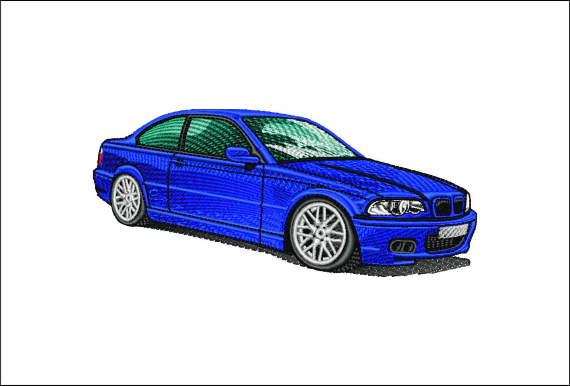 BMW M3 Sport - Nike Car embroidery design file - instant download